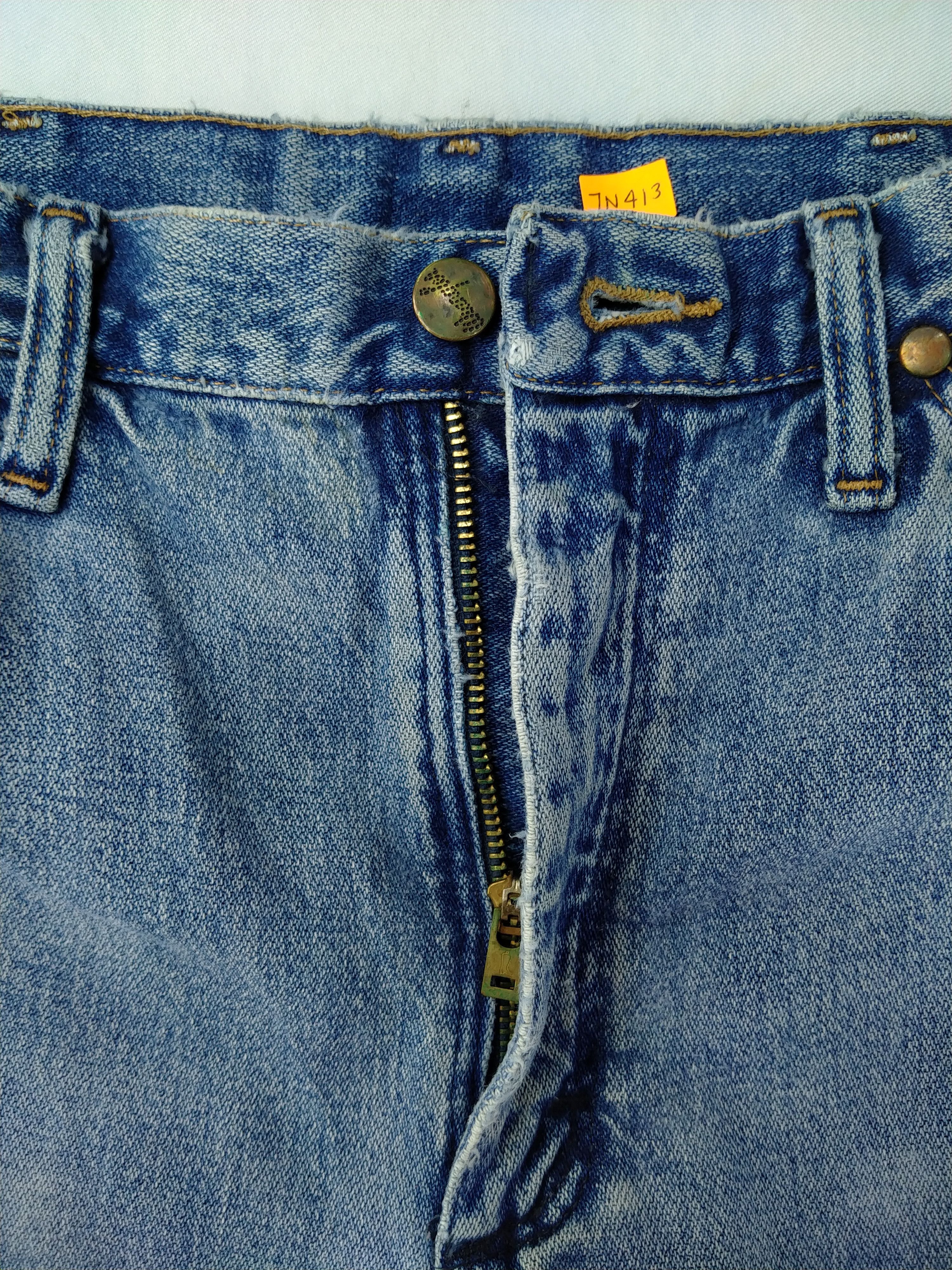 Japanese Brand Vintage Wrangler Distressed Blue Denim 29x34 -JN413 Size US 29 - 8 Thumbnail