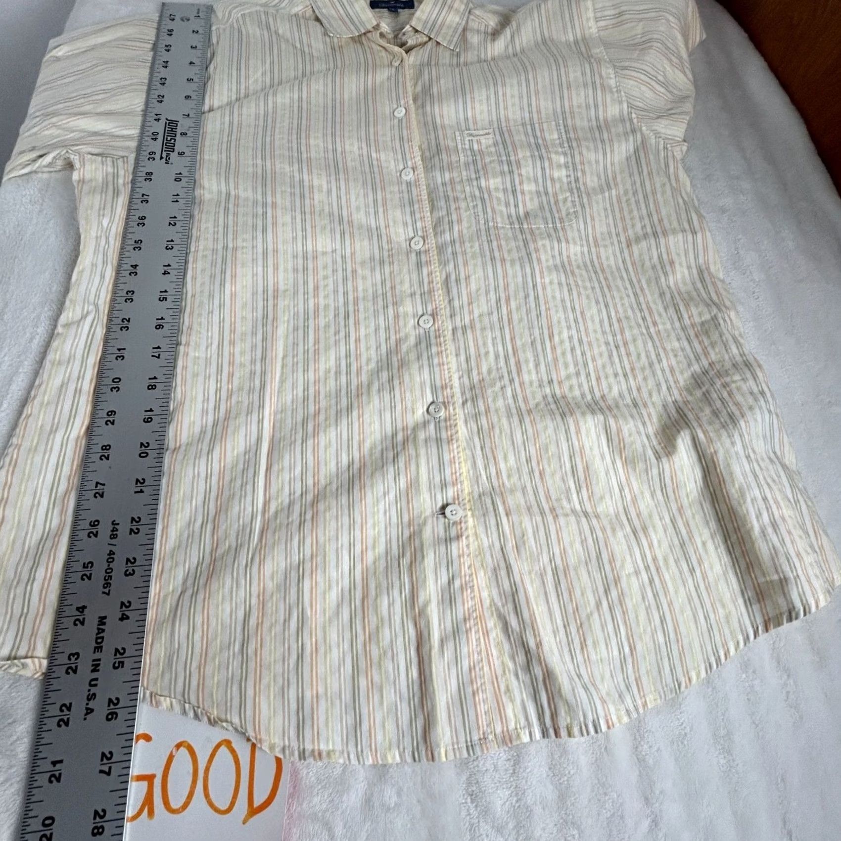 Faconnable Faconnable Shirt Women Multicolor Striped Long Sleeve Button-Up Cotton Large Regular Size L Size L / US 10 / IT 46 - 7 Thumbnail