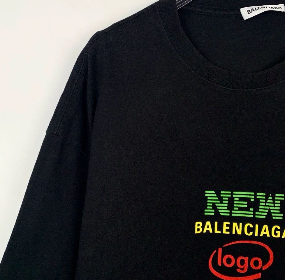 Balenciaga Balenciaga color logo printed round neck black cotton shor Size US M / EU 48-50 / 2 - 3 Thumbnail