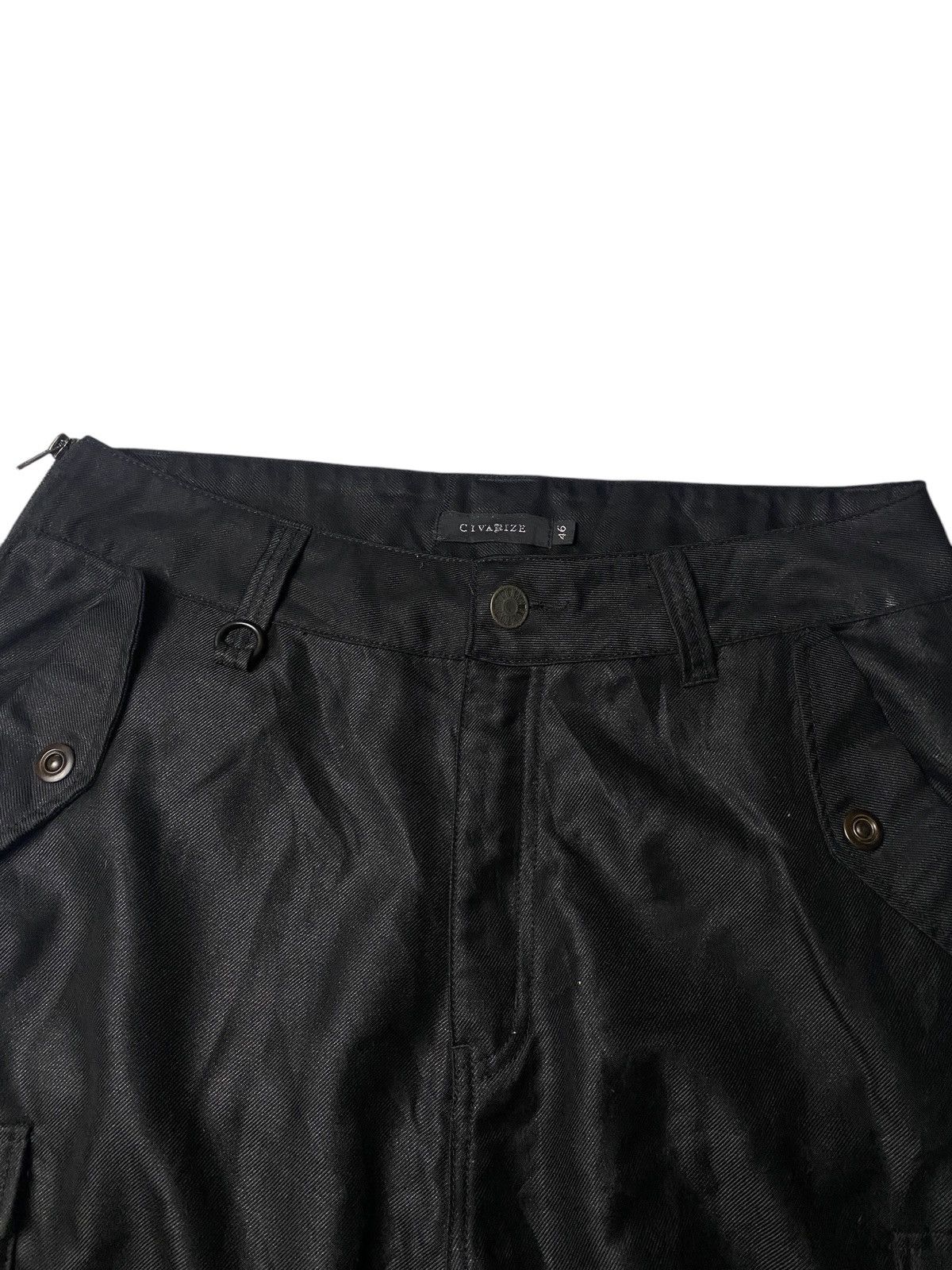 If Six Was Nine 2000's Civarize Waxed Zip Shorts Size US 31 - 6 Thumbnail