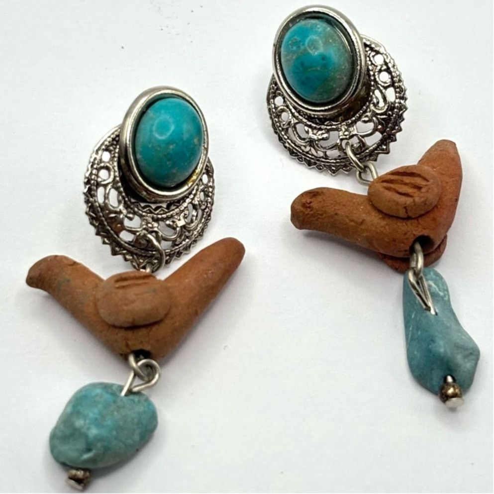 Other Turquoise Western Bird Earrings Size ONE SIZE - 2 Thumbnail