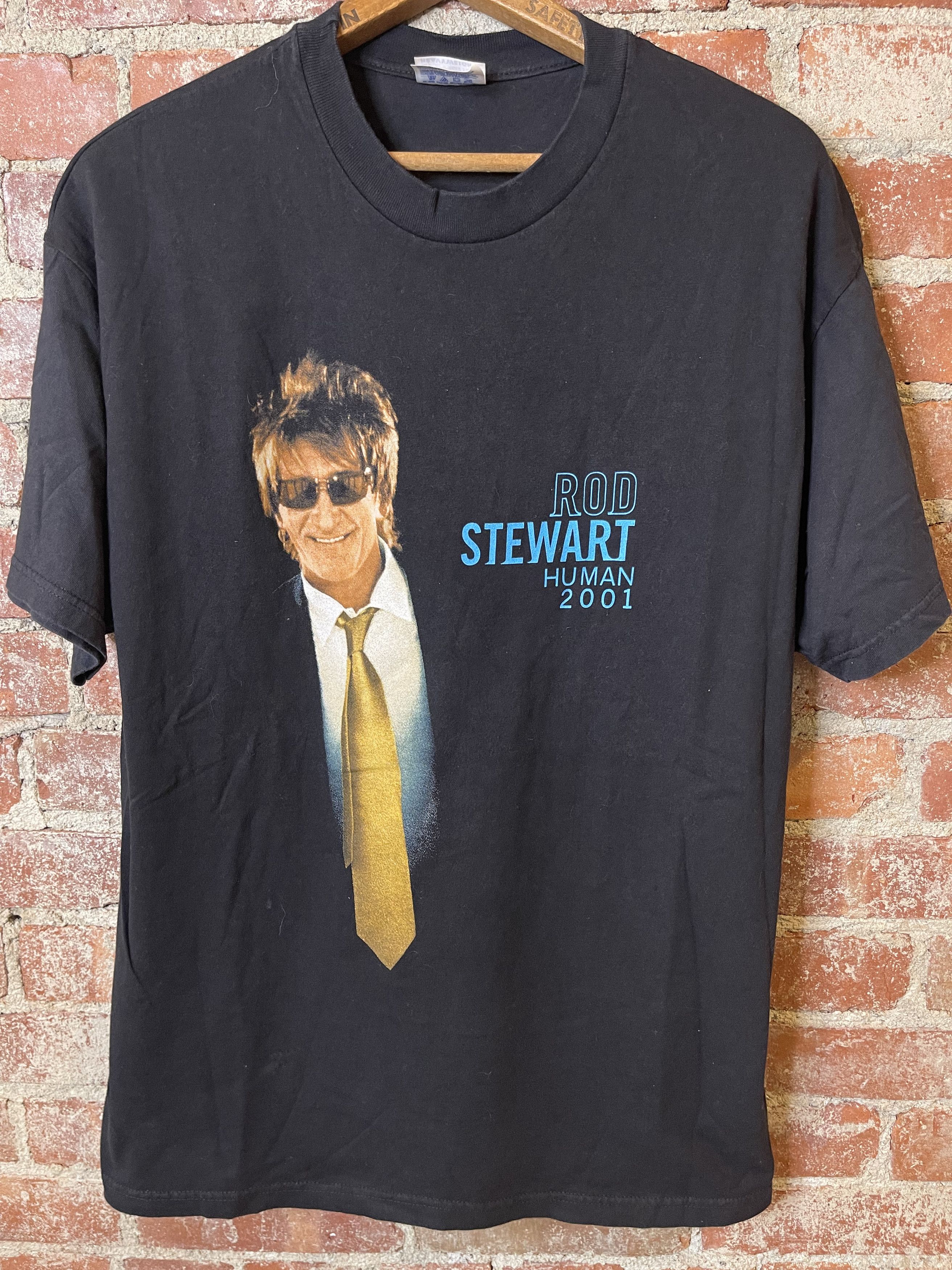 Band Tees × Vintage 2001 Rod Steward Human Tour Concert T-Shirt Size US L / EU 52-54 / 3 - 4 Thumbnail