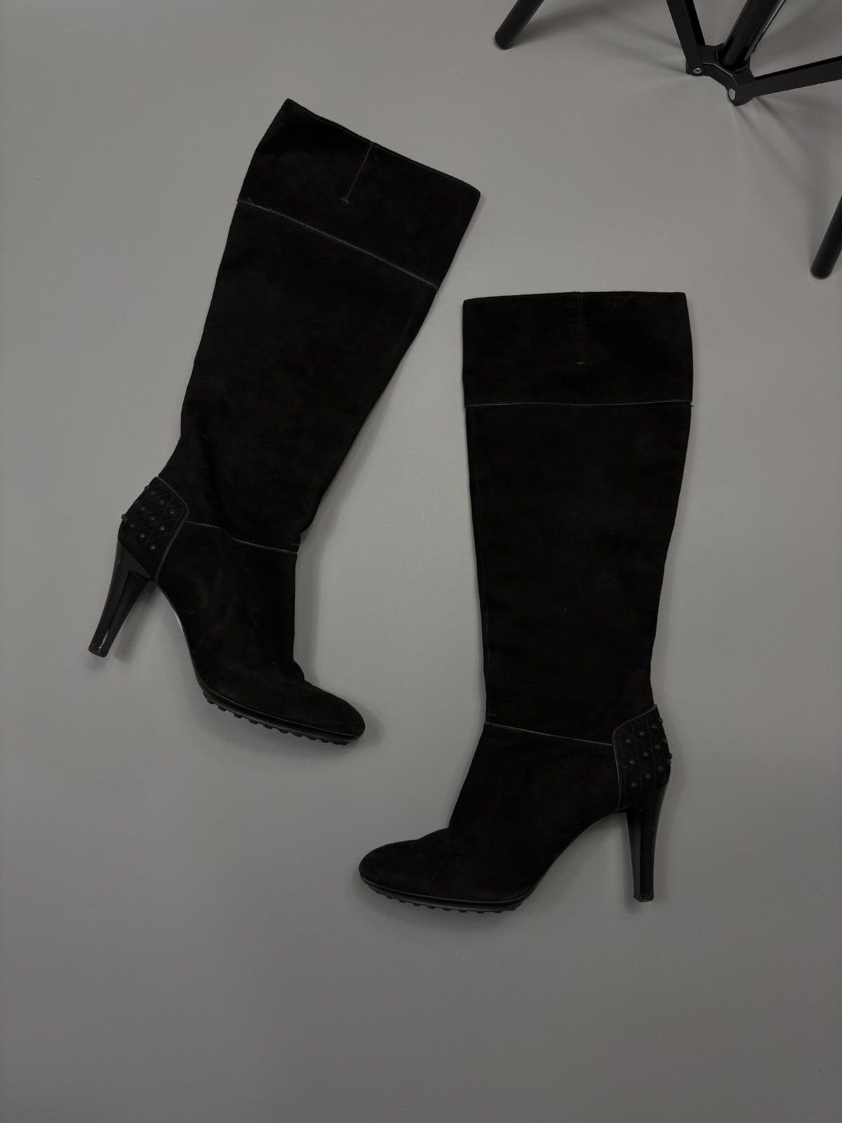 Tod's TOD'S black suede Knee High Luxury Boots Shoes Size US 6.5 / IT 36.5 - 1 Thumbnail