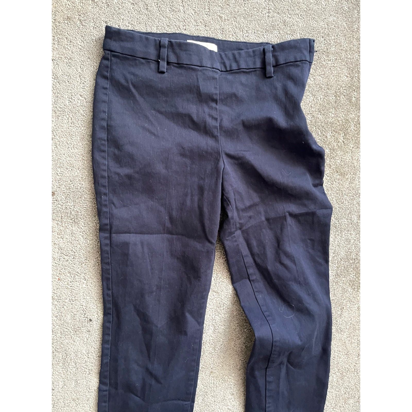 H&M H&M Dress Pants Women Size 2 Blue Pull-On Side Zip Ankle Workwear Business Casual Womens Size 26" / US 2 / IT 38 - 2 Thumbnail