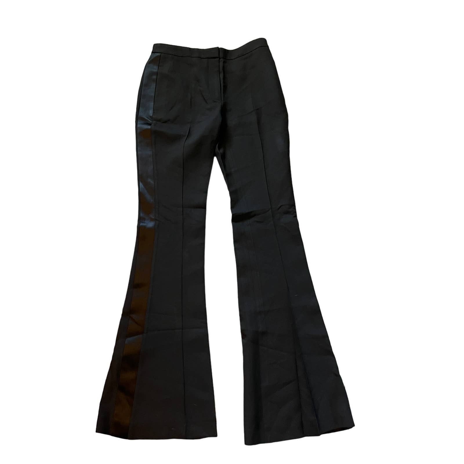 パンツ ALEXANDER MCQUEEN Black Wool Blend Wide-Leg Pant パンツ ALEXANDER MCQUEEN BLACK WOOL BLEND WIDE-LEG PANT