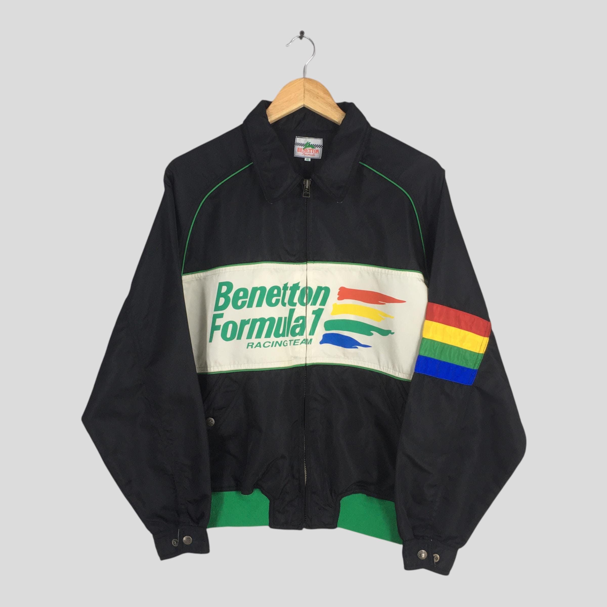 Benetton Vintage Benetton Formula 1 Embroidery Black Jacket XLarge Size US XL / EU 56 / 4 - 1 Thumbnail
