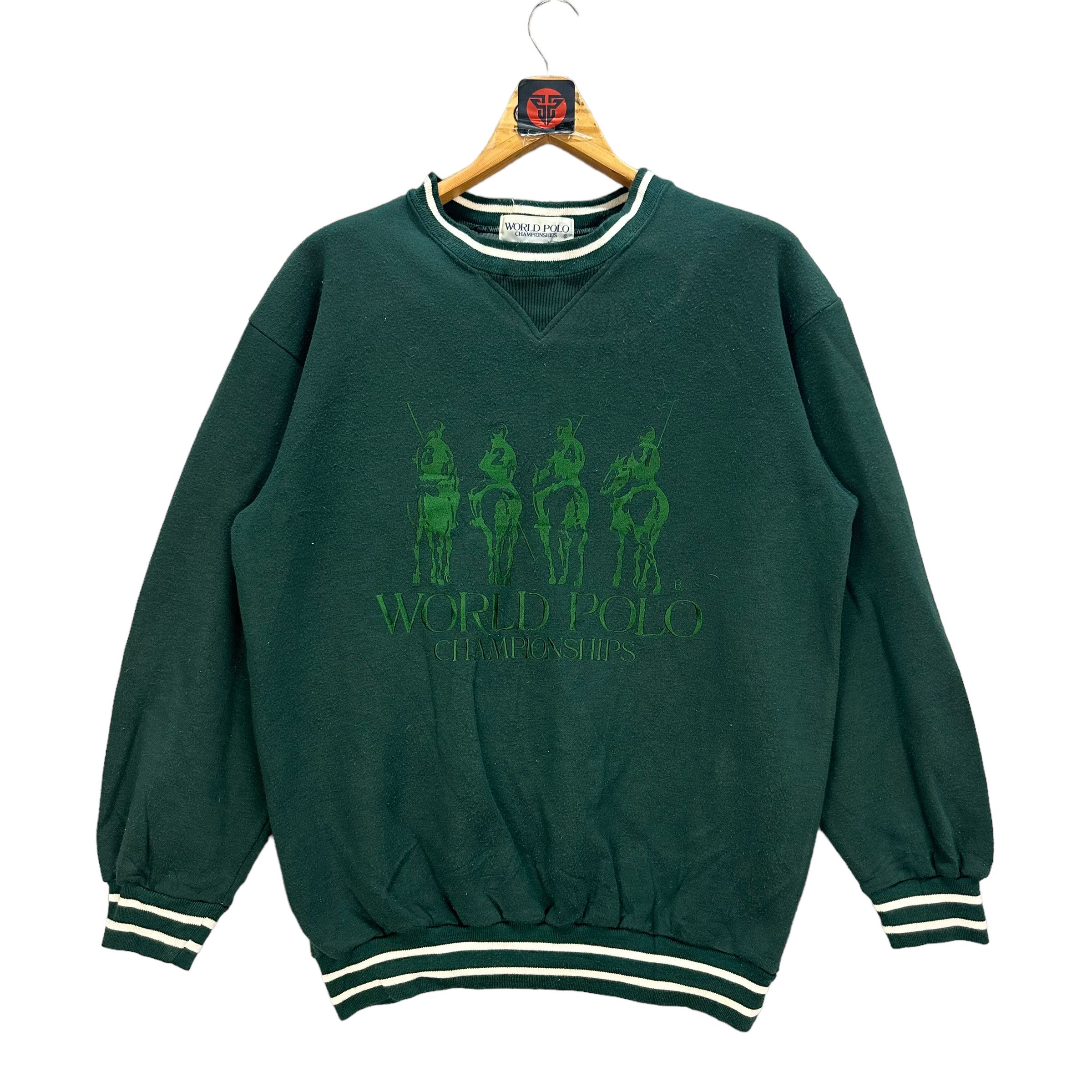 Japanese Brand WORLD POLO CHAMPIONSHIPS EMBROIDERY SWEATSHIRTS #7439-146 Size US L / EU 52-54 / 3 - 1 Thumbnail