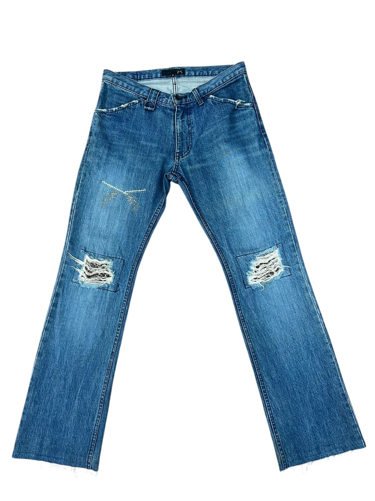 roarguns Vintage Roarguns Japan Distressed Denim Bootcut Jeans Size US 31 - 1 Thumbnail
