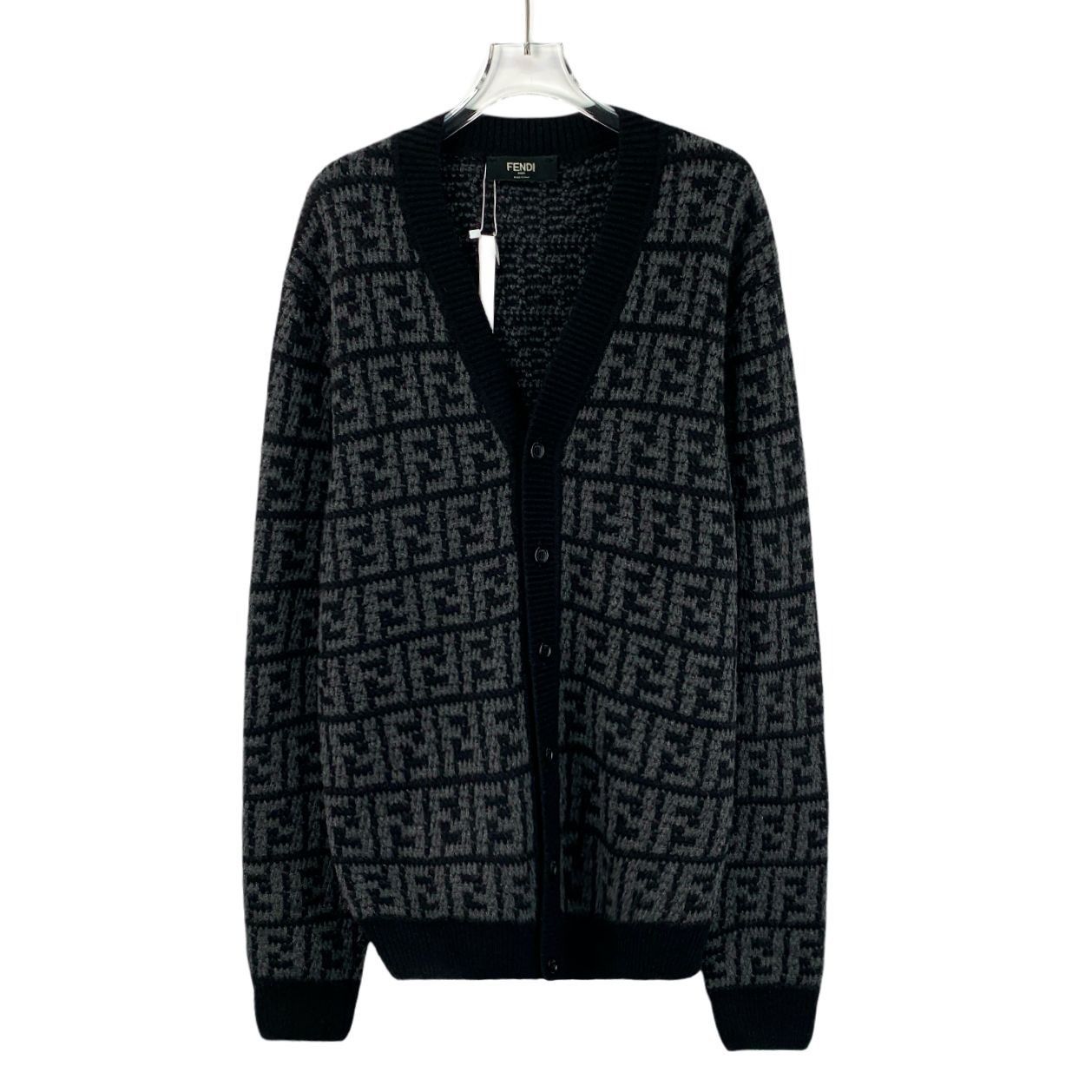 Fendi Fendi 2023 Black Cashmere V-Neck Single-Breasted Long-Sleeve Size US M / EU 48-50 / 2 - 1 Thumbnail