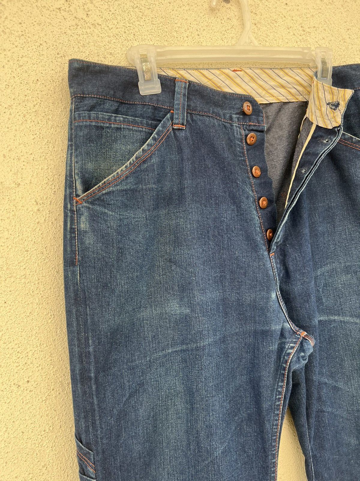 Hiroshi Kato KATO Japan Faded Indigo Denim Work Pant Size US 34 / EU 50 - 7 Thumbnail