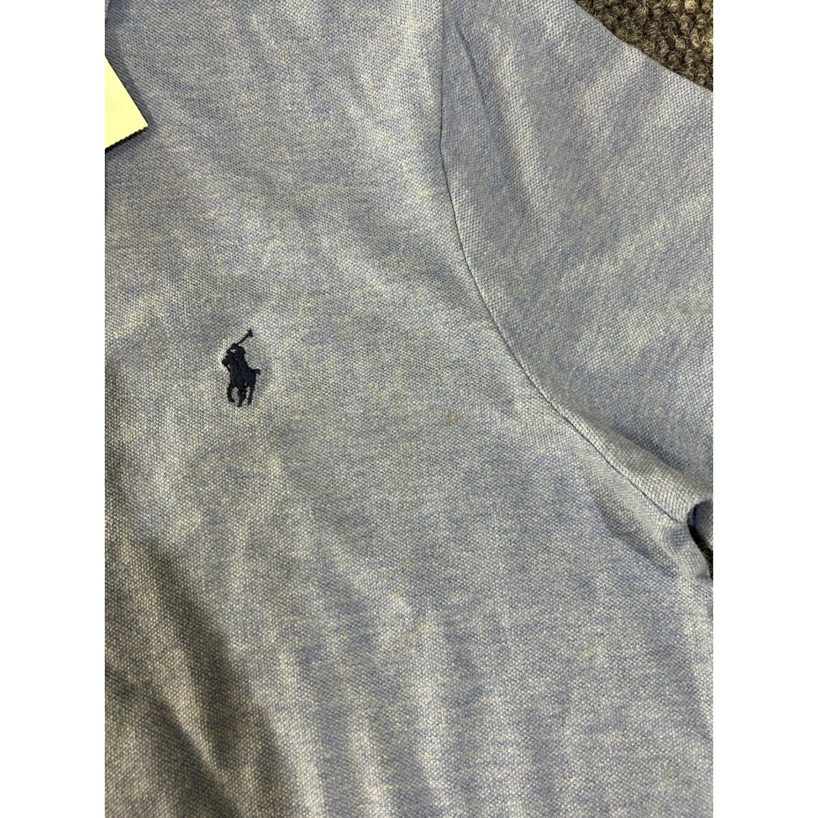 Polo Ralph Lauren Polo Ralph Lauren Polo Shirt Mens XL Blue Heather Classic Fit Golf Casual Shirts Short Sleeve Logo Embroidered Collared Solid Navy/Blue Size US XL / EU 56 / 4 - 4 Thumbnail