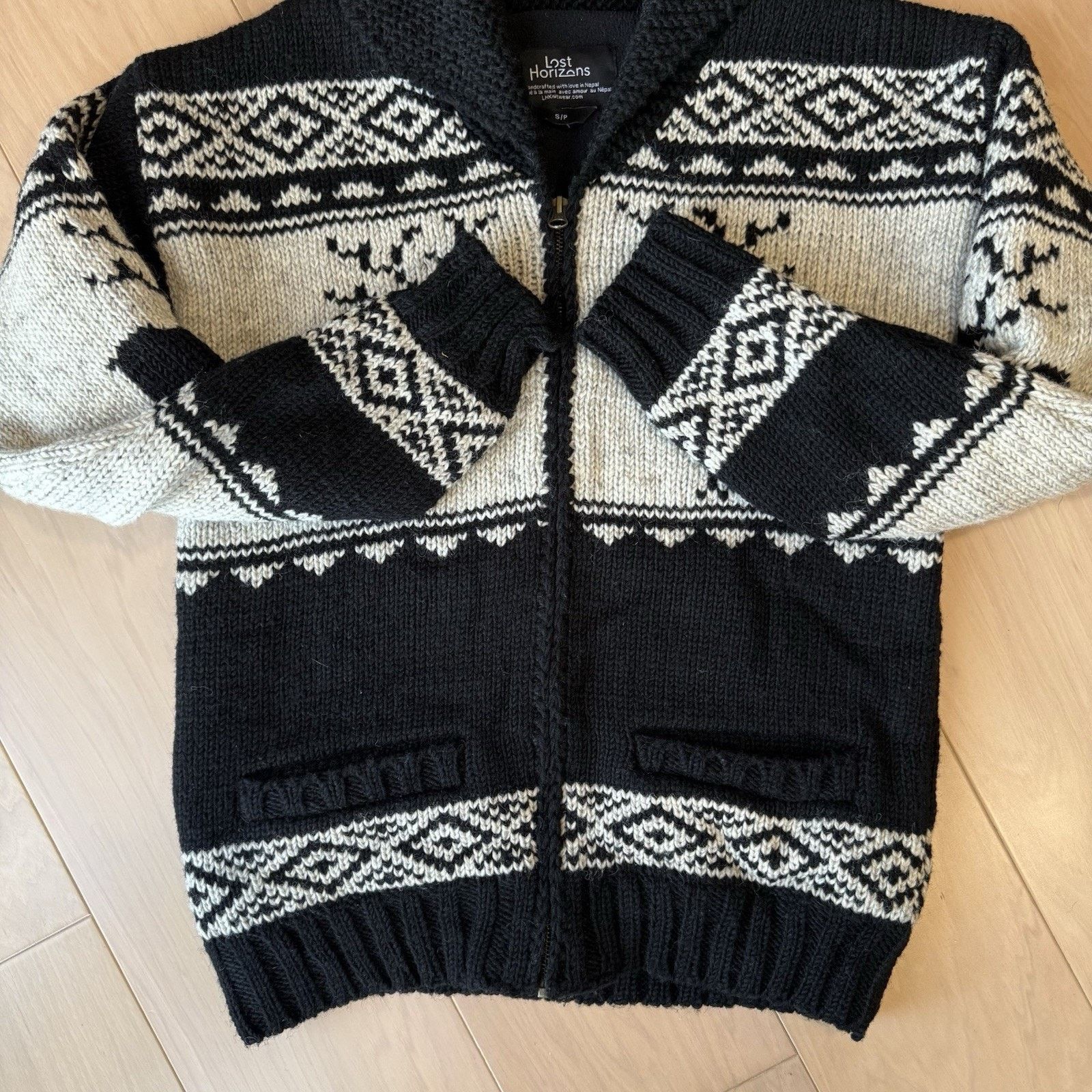Other Lost Horizons Sweater Small Multicolor Wool Cowichan Deer Size US S / EU 44-46 / 1 - 6 Thumbnail