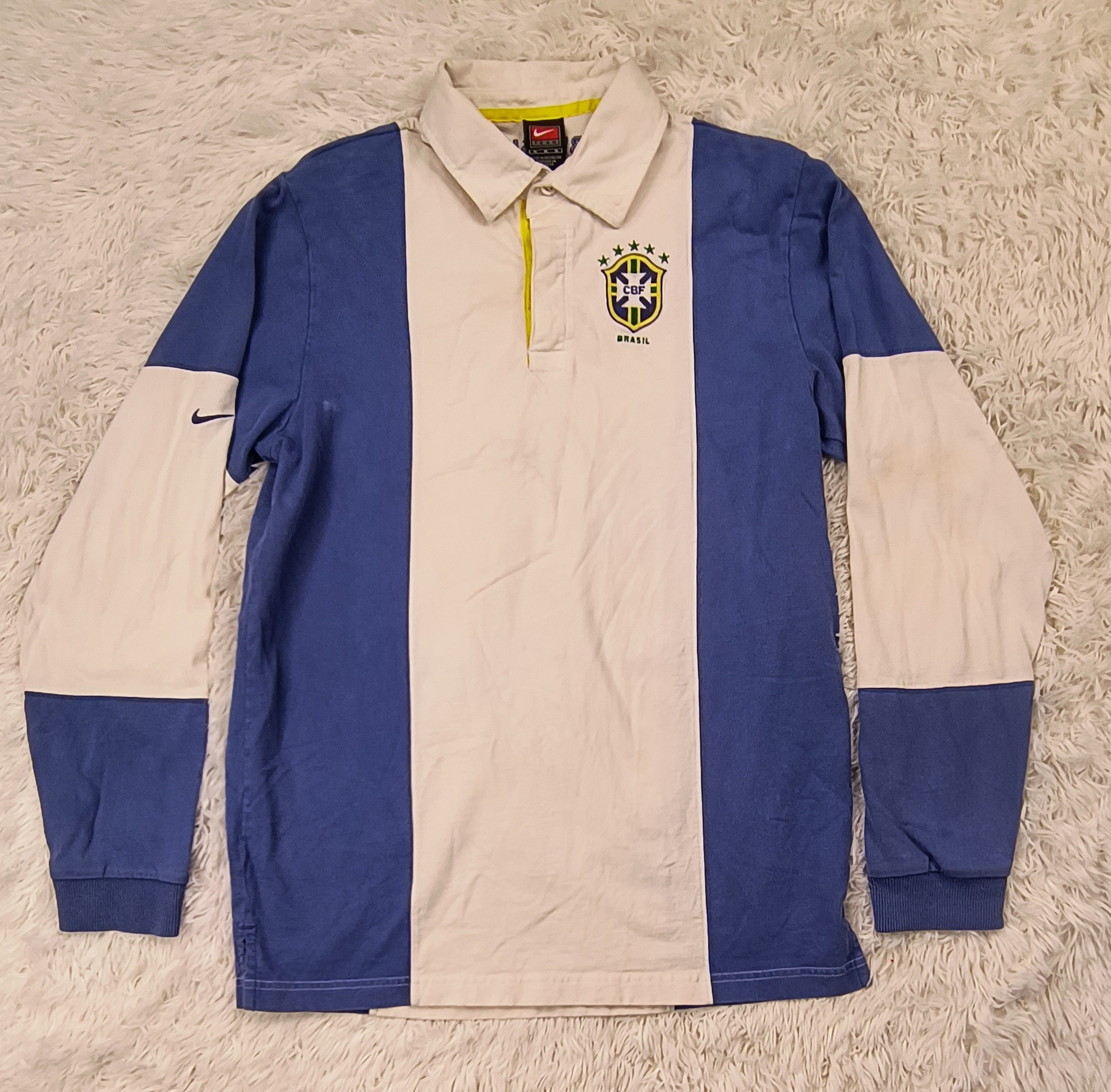 Nike Vintage Y2K Nike Brazil national soccer team polo rugby Size US M / EU 48-50 / 2 - 1 Thumbnail