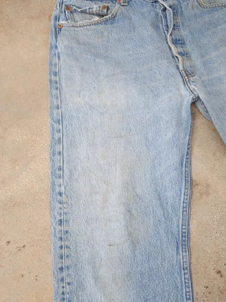 Levi's × Vintage Vintage Levis 501 Made In USA Distressed Jeans 33x30 Size US 33 - 7 Thumbnail