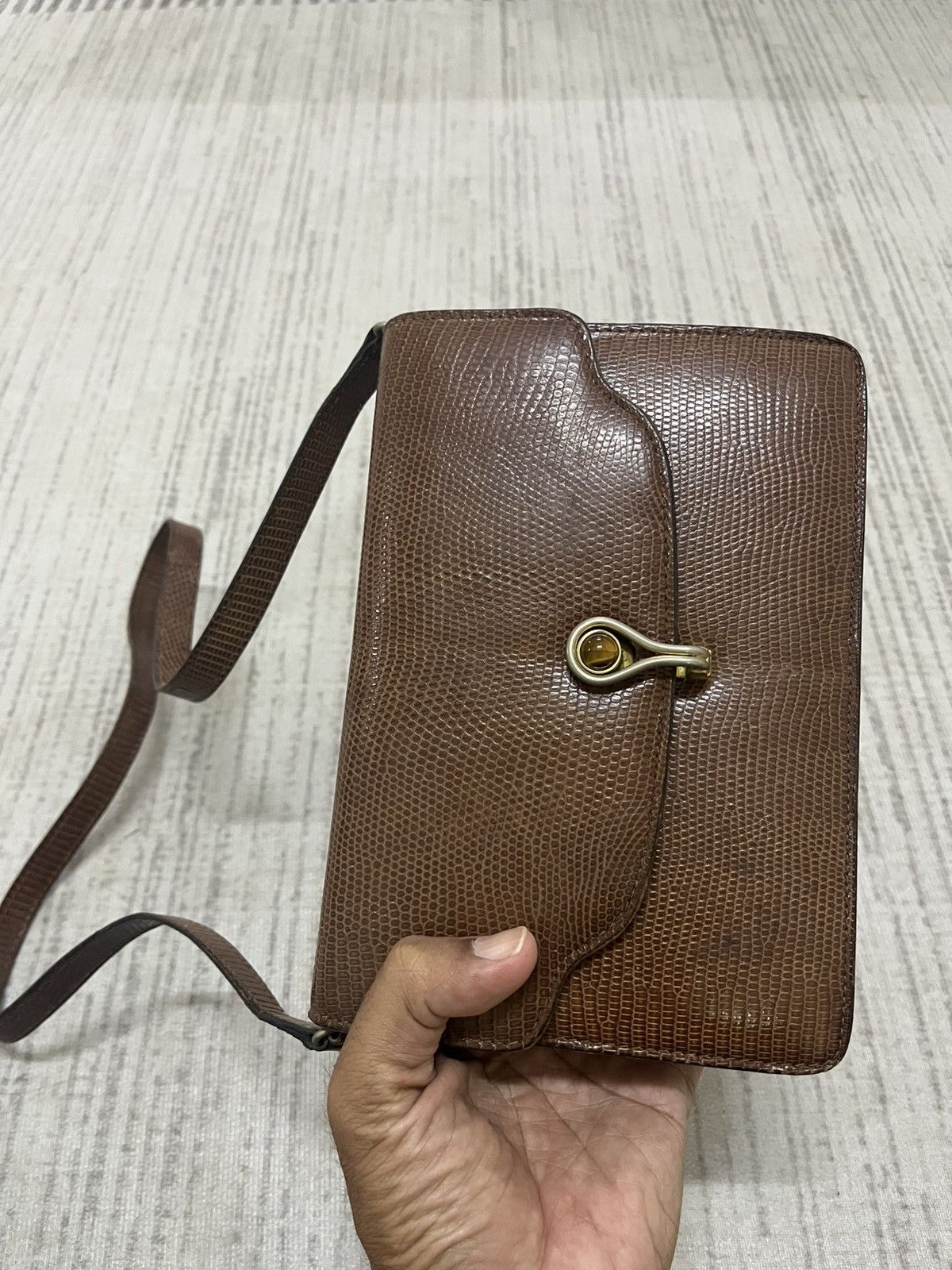 Gucci Vintage 50s gucci snake skin bag 🔥rare🔥 Size ONE SIZE - 7 Thumbnail