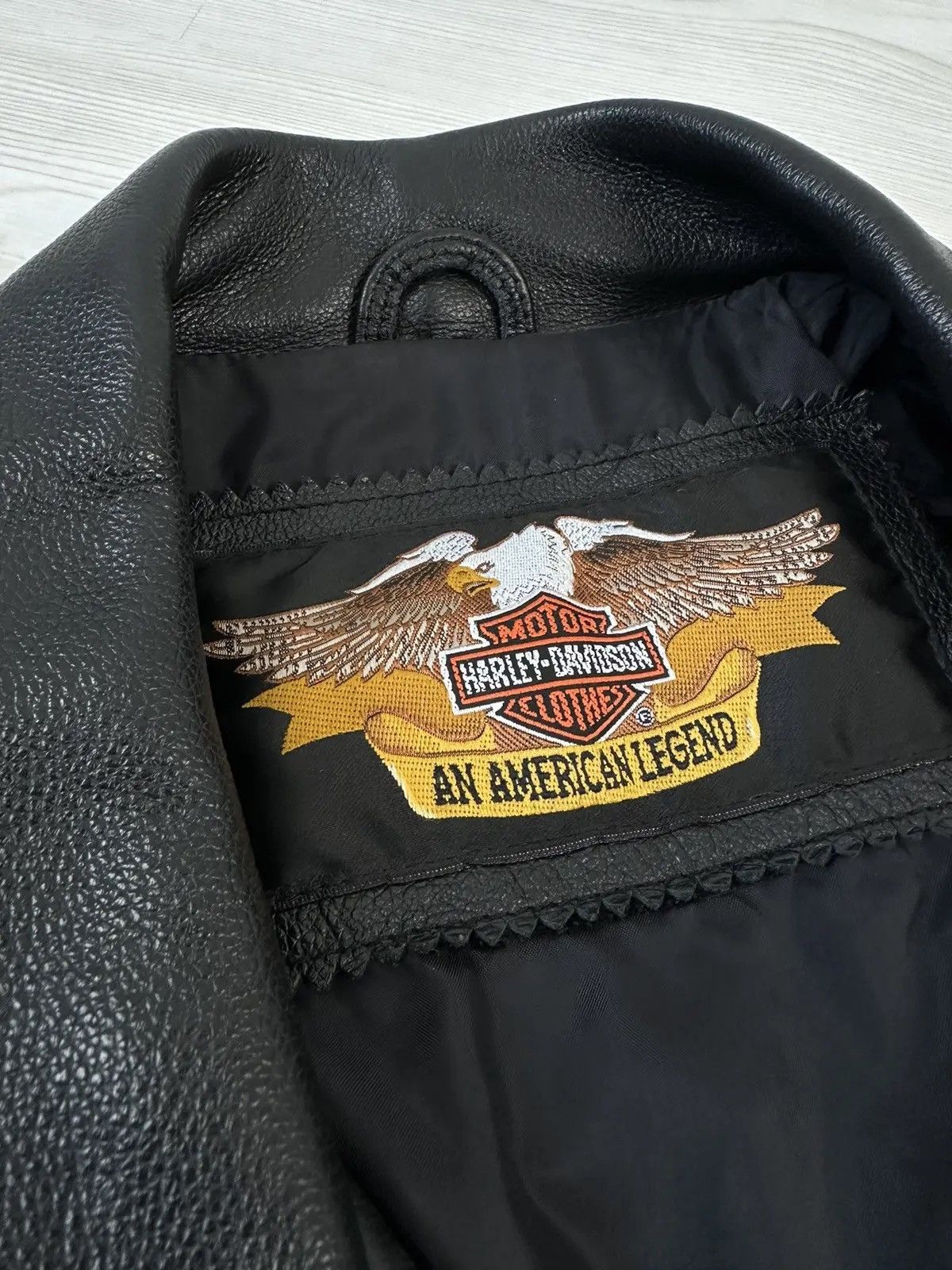 Harley Davidson Vintage Y2k Harley Davidson Biker Denim Jacket Avant Garde Size US XL / EU 56 / 4 - 9 Thumbnail