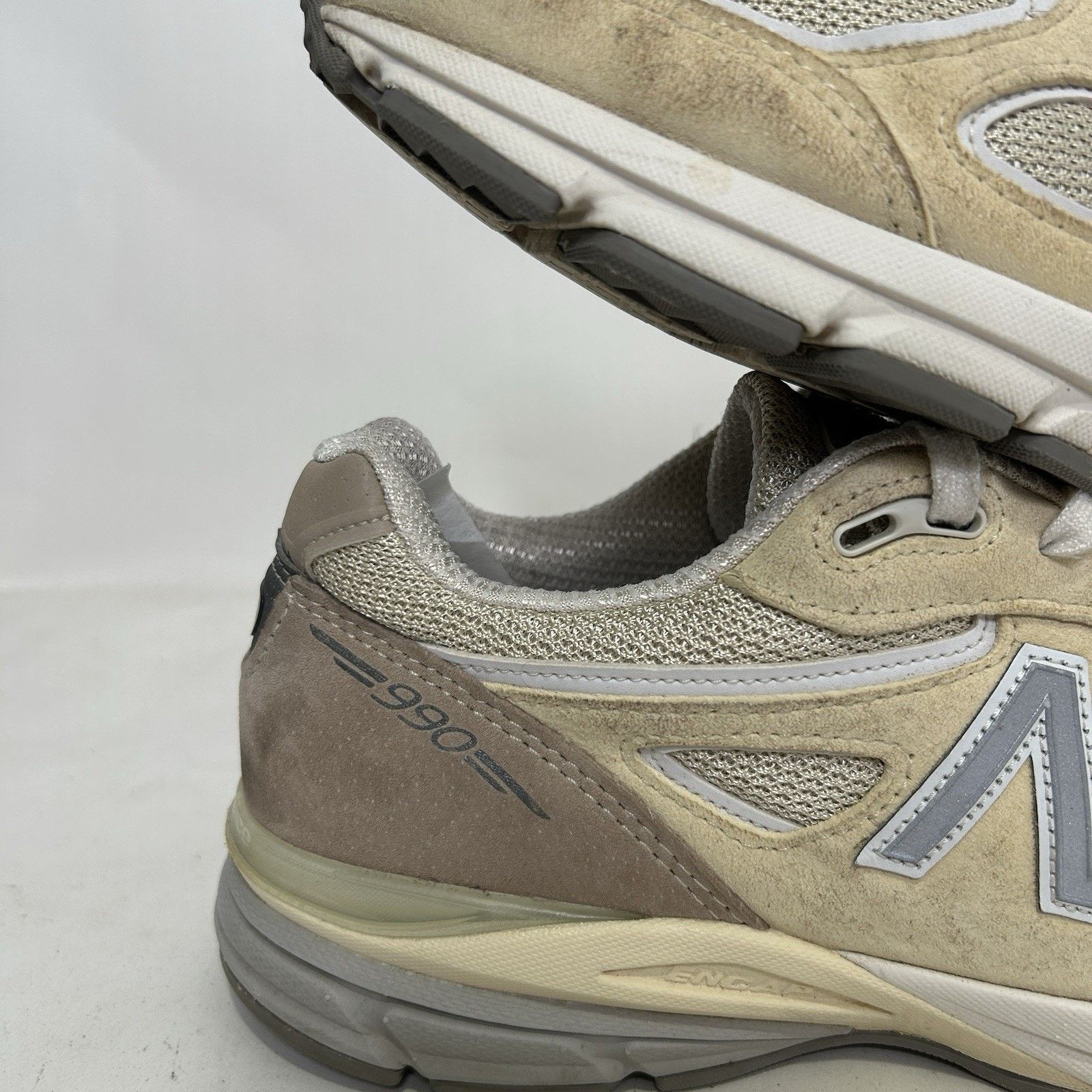 New Balance Teddy Santis x New Balance 990v4 “Limestone White” U990TE4 Size US 10 / EU 43 - 8 Thumbnail