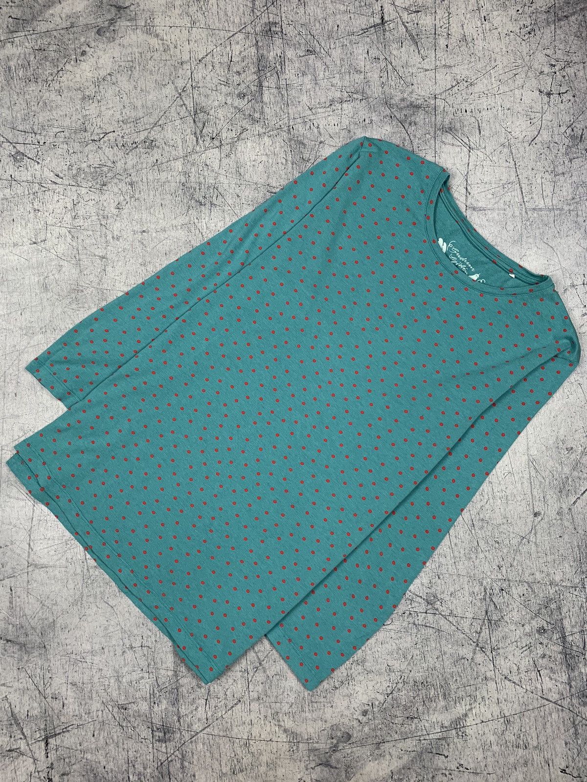 Gudrun Sjoden Gudrun Sjoden Polka Dot Pattern Long Sleeve Tee Sz M Green Size M / US 6-8 / IT 42-44 - 1 Thumbnail