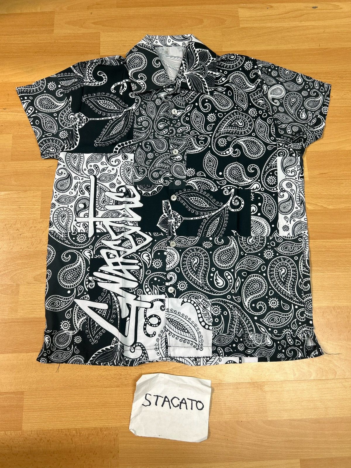Gnarcotic × Rap Tees Gnarcotic Lil Gnar Paisley Bandana Button Up Black/White Size US S / EU 44-46 / 1 - 1 Thumbnail