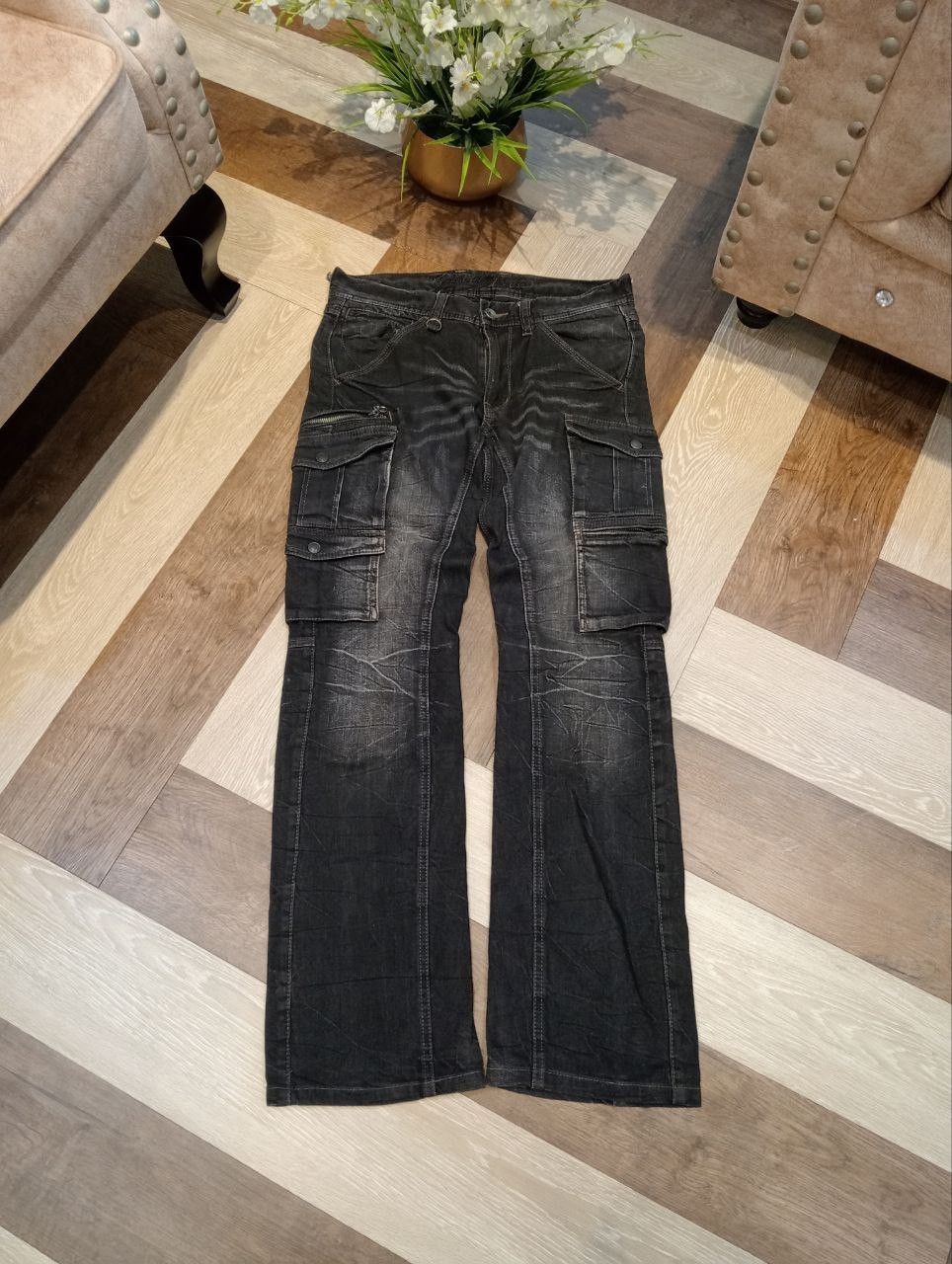 Nicole Club NICOLE CLUB FOR MEN JAPAN CARGO DENIM PANTS Size US 32 / EU 48 - 1 Thumbnail