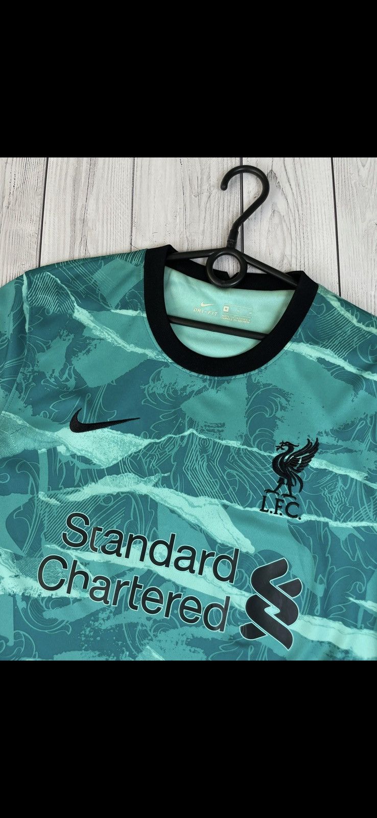 Nike Vintage nike Liverpool green away blue wave soccer jersey M Size US M / EU 48-50 / 2 - 2 Thumbnail