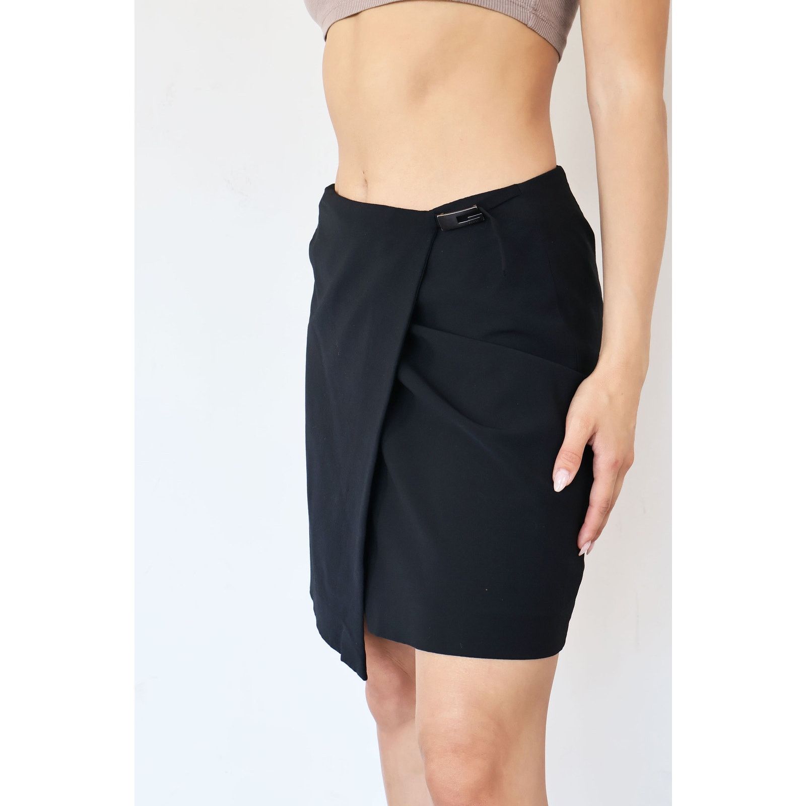 Gucci GUCCI by Tom Ford 1998 Wool Wrap Skirt Size 26" / US 2 / IT 38 - 2 Thumbnail
