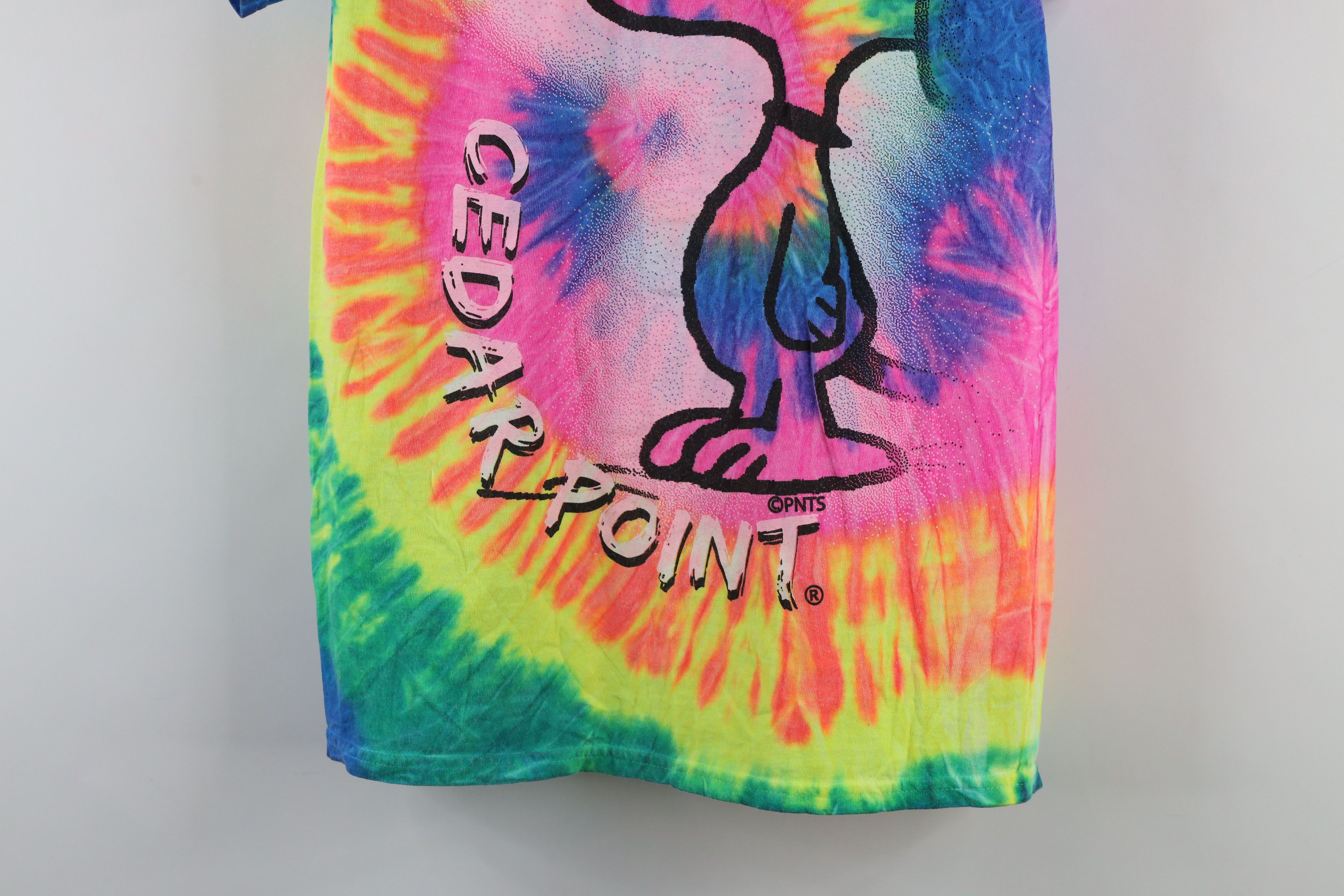 Vintage Vintage Y2K Cedar Point Out Snoopy Rainbow Tie Dye T-Shirt Size US S / EU 44-46 / 1 - 3 Thumbnail
