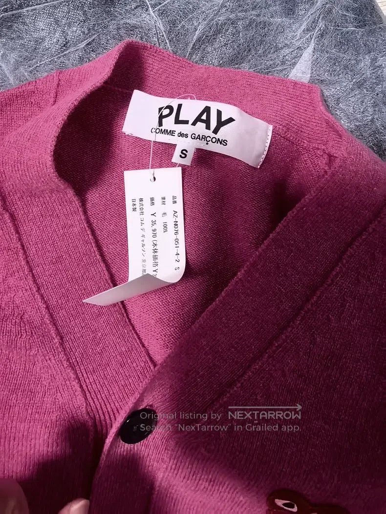 Comme des Garcons Comme Des Garcons Mini open cardi with red hearts and blac Size S / US 4 / IT 40 - 2 Thumbnail