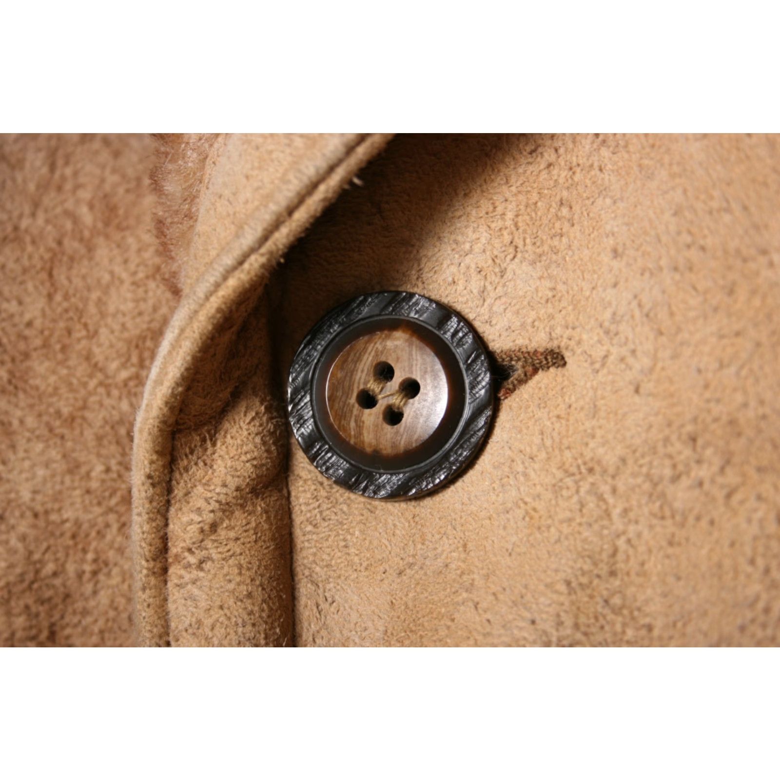 Vintage VINTAGE Vincents Sheepskin Suede Sherpa Lined Coat Men M Light Brown Wool Fur Western Button Wool Fur Collar 90s Mens Size US M / EU 48-50 / 2 - 5 Thumbnail