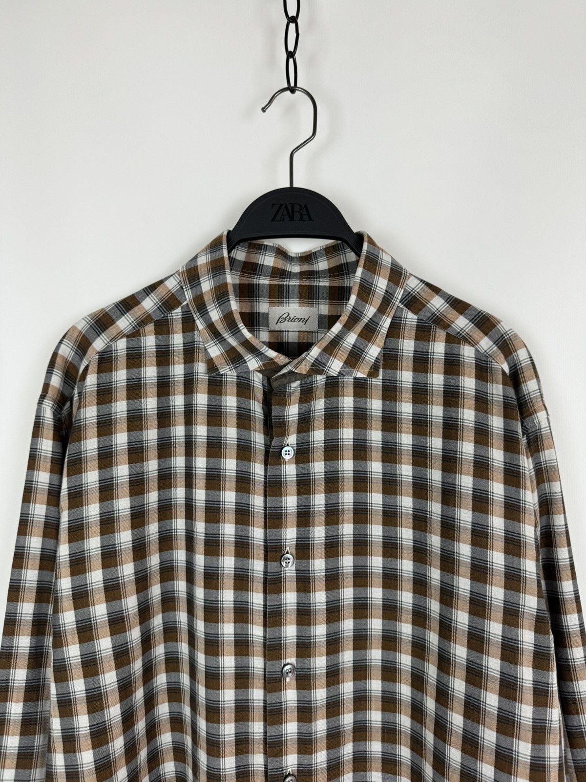 Brioni Brioni Check Buttons Shirt Size US XXL / EU 58 / 5 - 2 Thumbnail