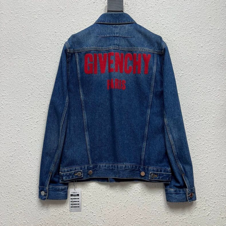 Givenchy Givenchy Back Embroidered Denim Jacket Size US M / EU 48-50 / 2 - 2 Thumbnail