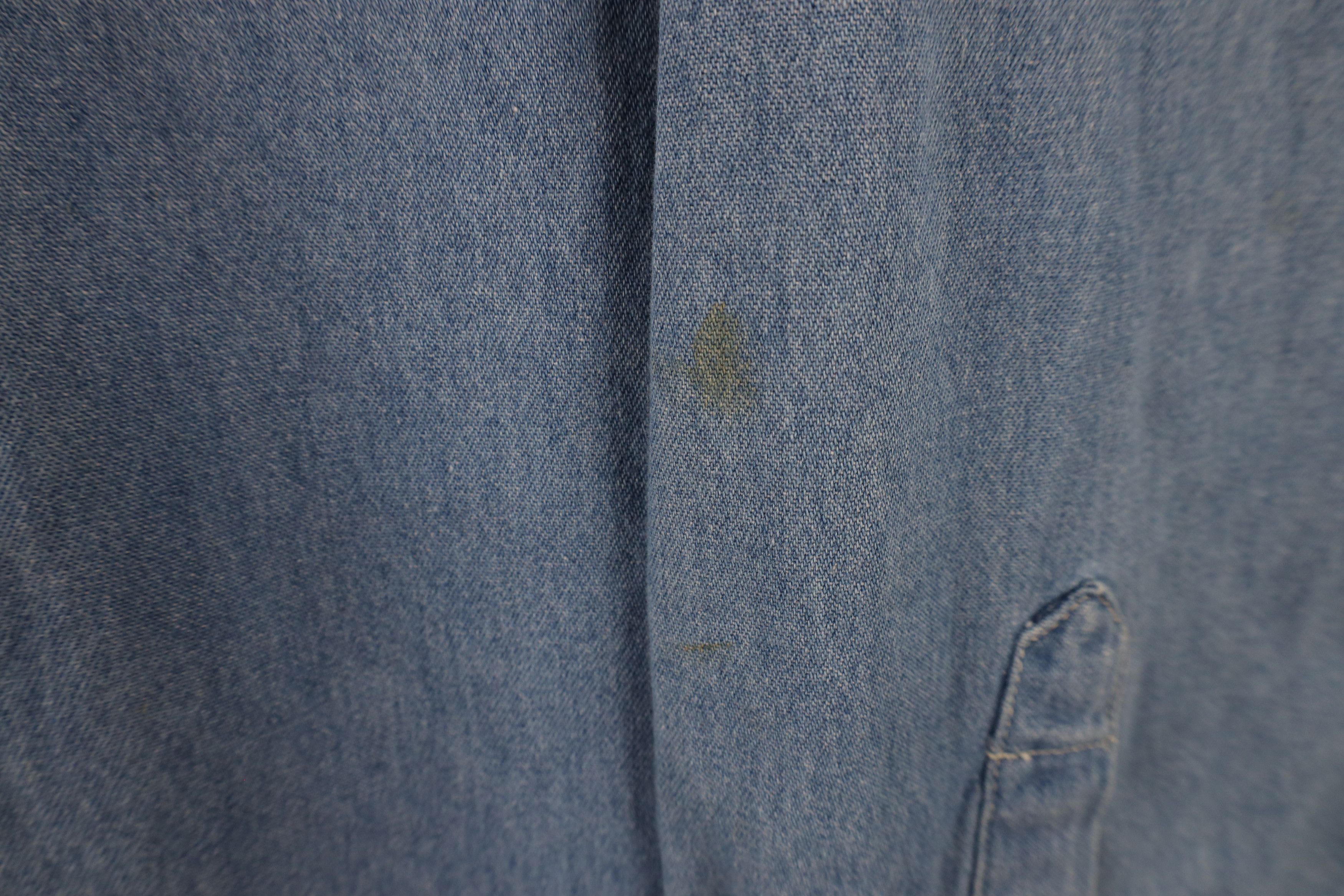 Vintage Vintage 90s Streetwear Blank Denim Jean Button Down Shirt Size US M / EU 48-50 / 2 - 5 Thumbnail