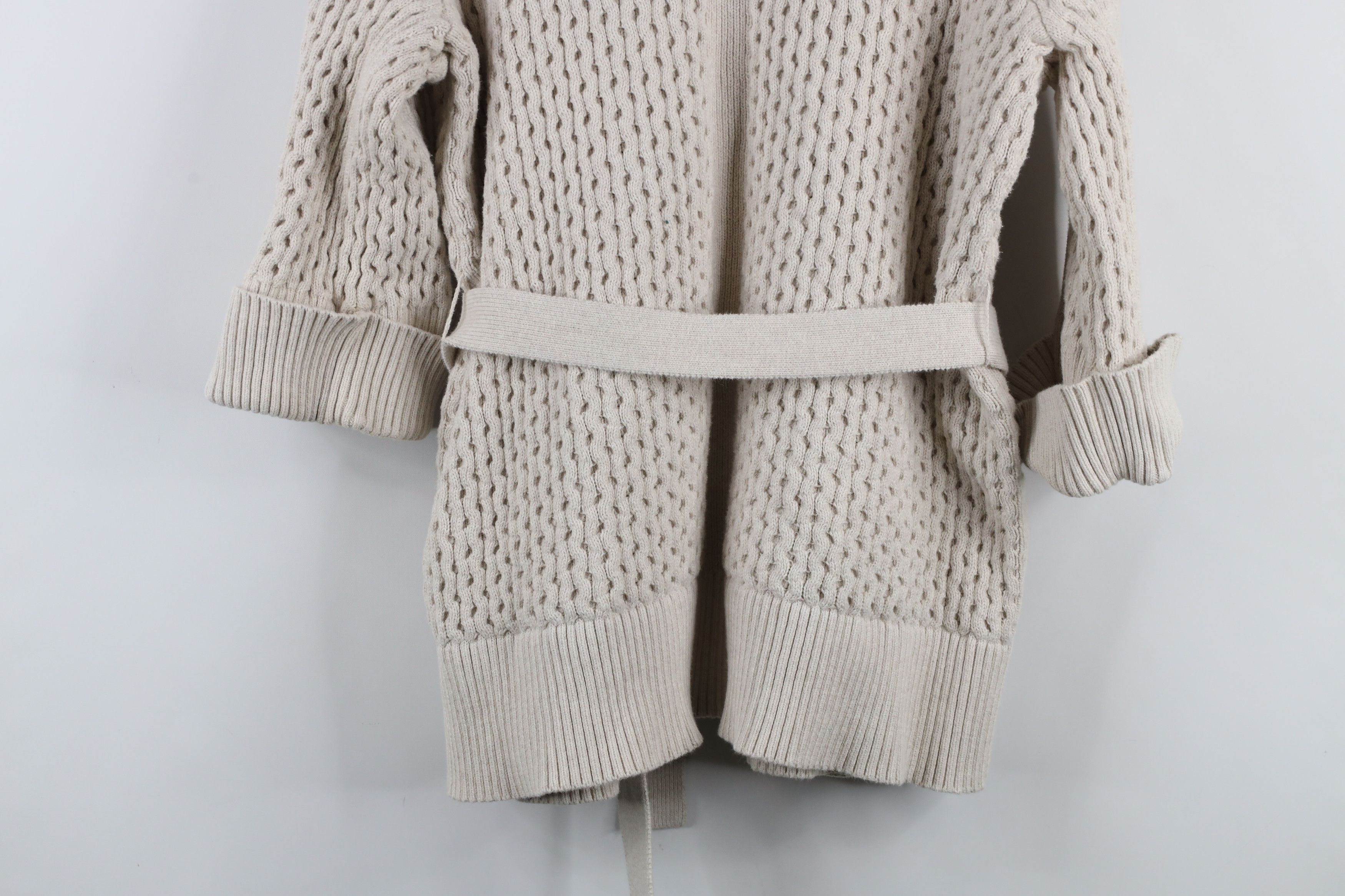Lands' End × Vintage Vintage Lands End Heavyweight Knit Cardigan Sweater Beige Size L / US 10 / IT 46 - 12 Thumbnail