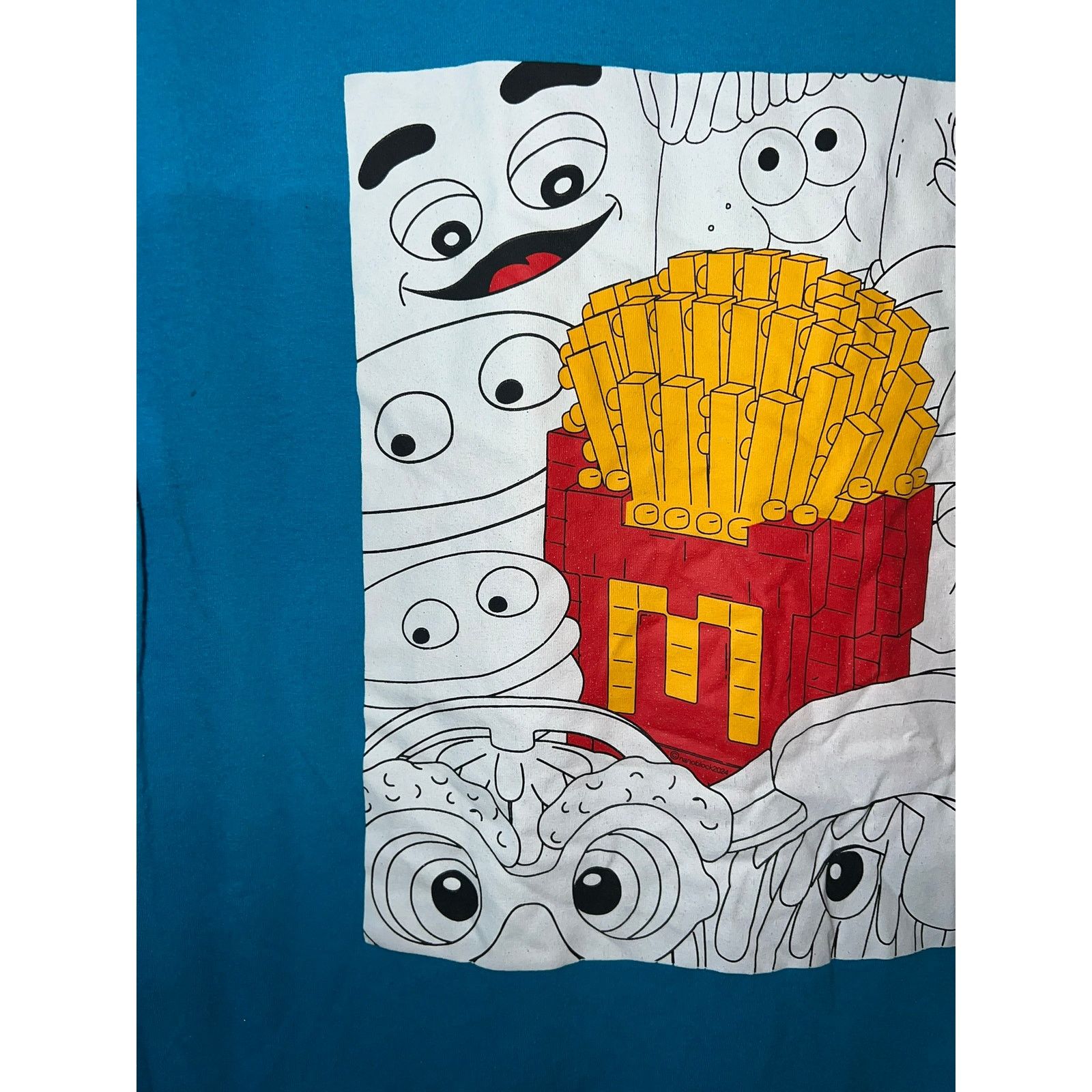 The Unbranded Brand Mcdonalds Shirt Fast Food Lego Characters Graphic Promo Tee Size US L / EU 52-54 / 3 - 3 Thumbnail