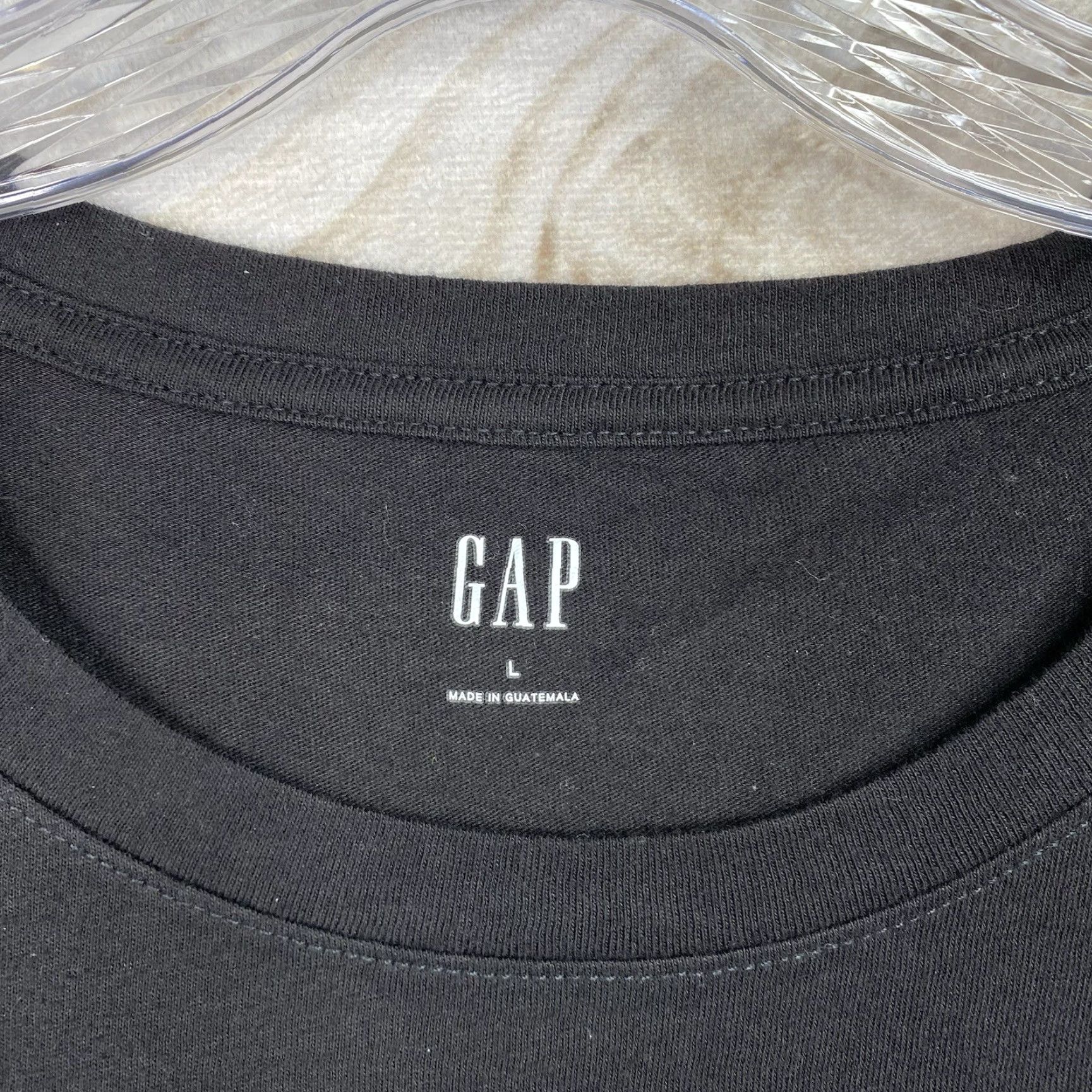 Gap GAP Shirt Womens L Black Logo Front Spellout Short Cap Sleeve Basic Retro Size L / US 10 / IT 46 - 2 Thumbnail