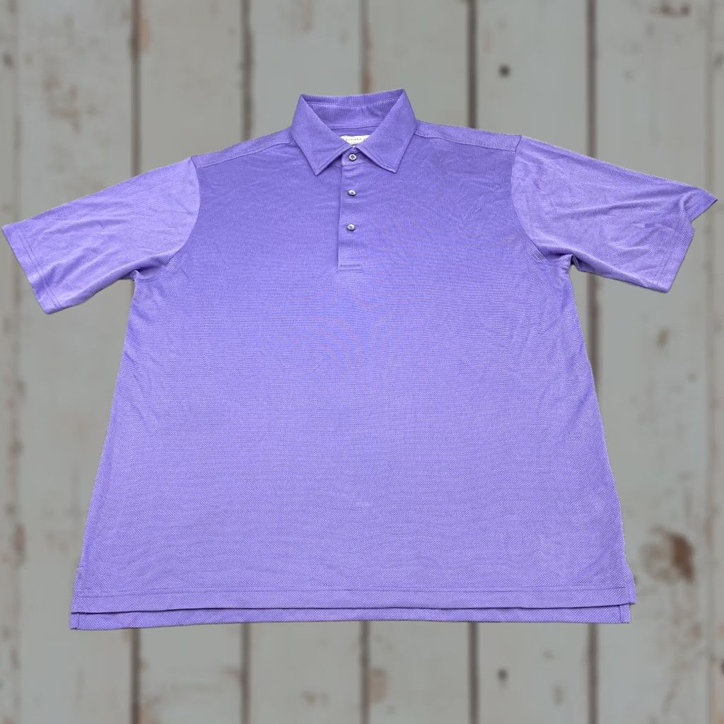 Vintage Donald Ross Polo Shirt Men Medium Purple Short Sleeve Shirt Polo for Golf Size US M / EU 48-50 / 2 - 1 Thumbnail