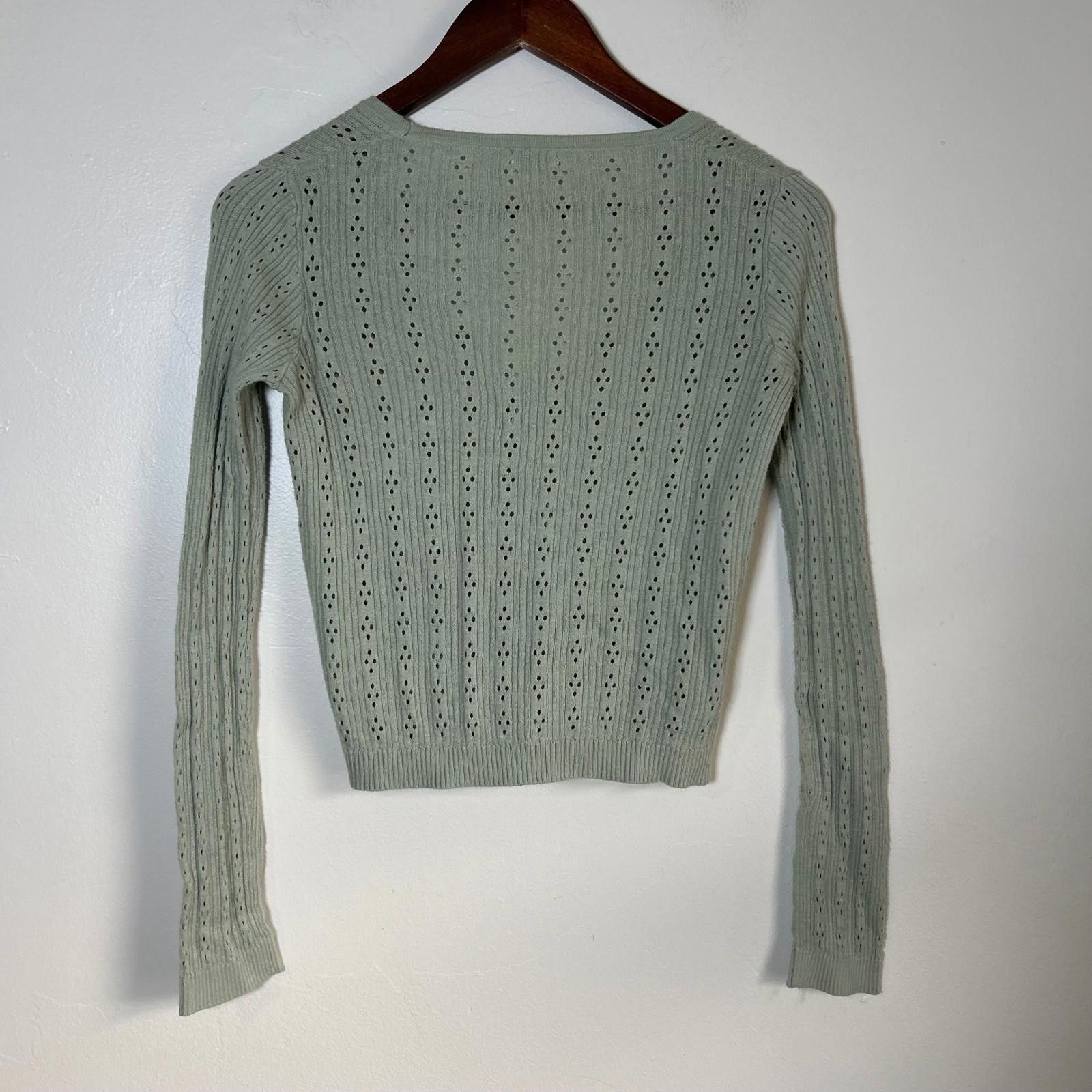 John Galliano John Galt Cardigan Womens One Size Sage Green Tie Front Size S / US 4 / IT 40 - 2 Thumbnail
