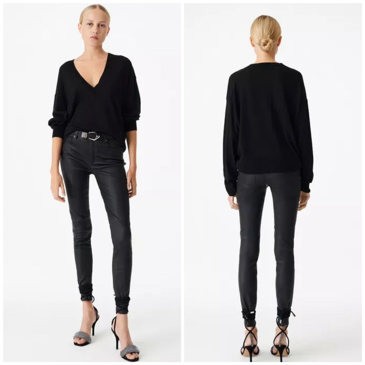 Iro NWT IRO Haru V-Neck Sweater Pullover Wool Cashmere Loose Fit Size XS / US 0-2 / IT 36-38 - 4 Thumbnail