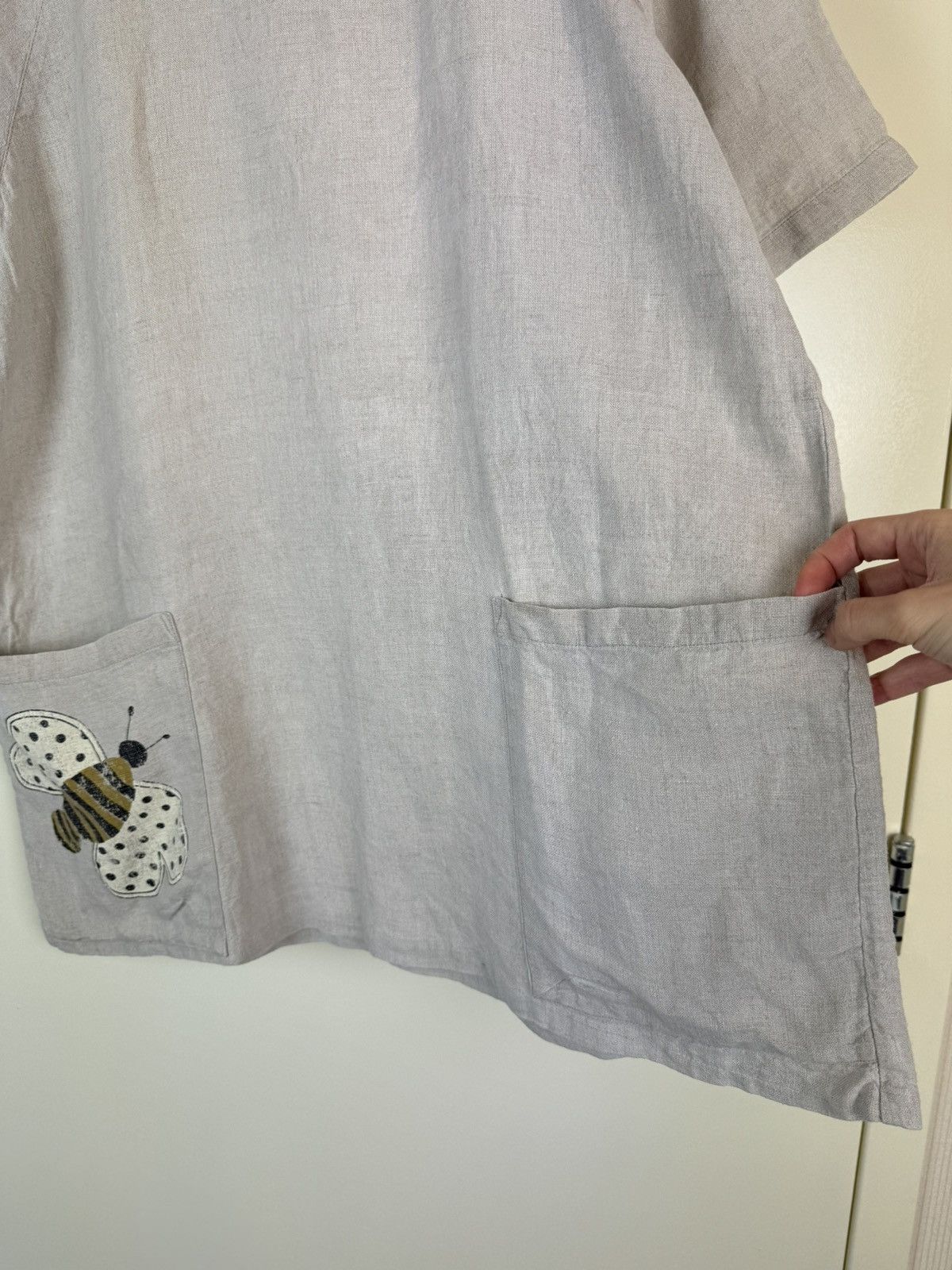 Rundholz Gudrun sjoden linen tunic shirt dress oversized beige S Size XS / US 0-2 / IT 36-38 - 4 Thumbnail