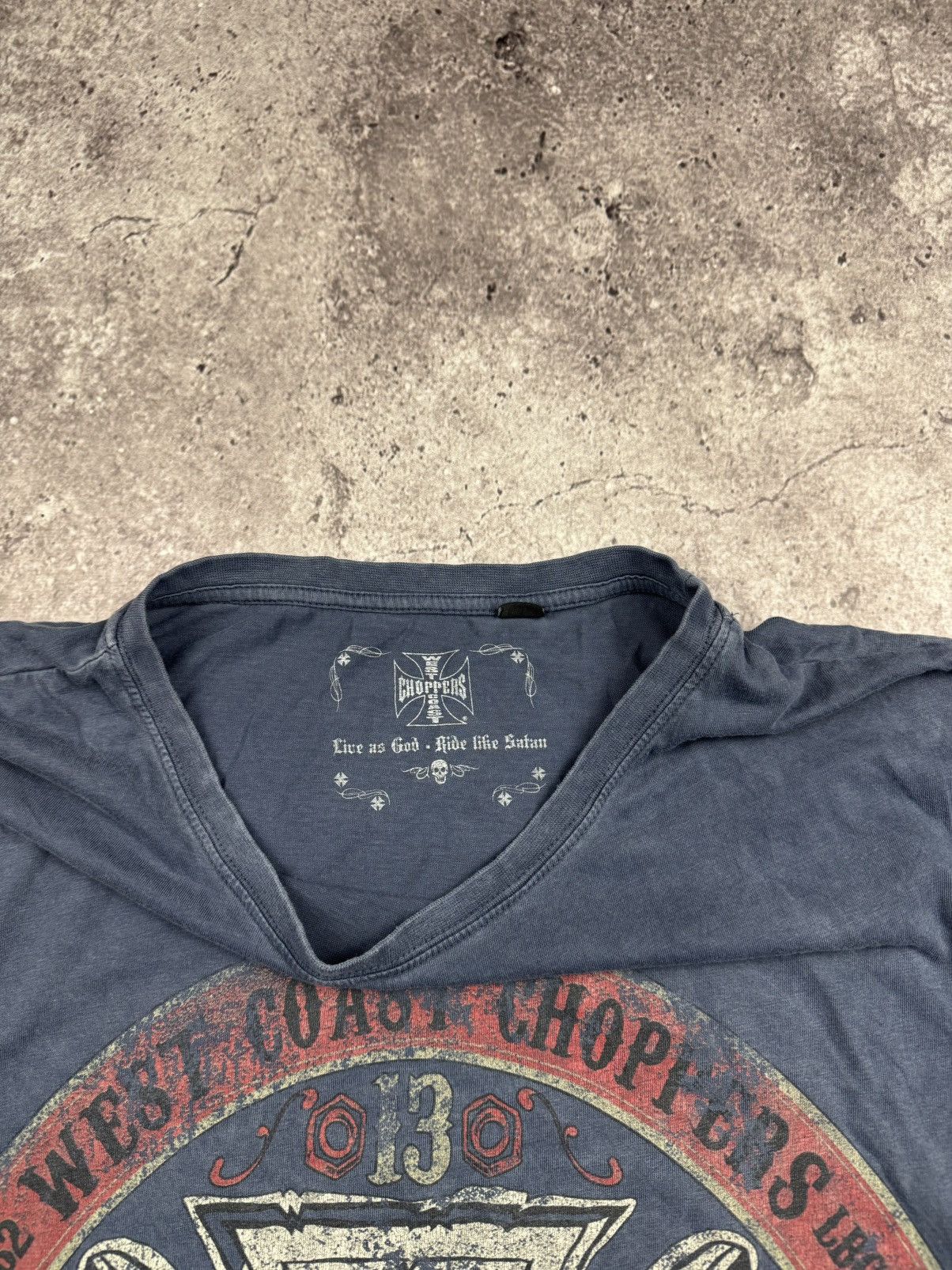 West Coast Choppers Vintage 00’s West Coast Choppers skull t-shirt rare retro Size US L / EU 52-54 / 3 - 5 Thumbnail