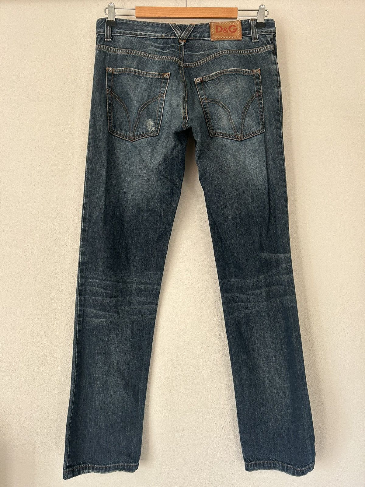 Dolce & Gabbana D&G Blue Distressed Straight-Leg Jeans Size US 34 / EU 50 - 2 Thumbnail