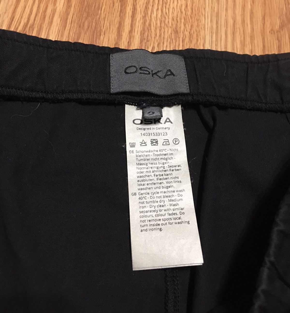 OSKA OSKA Black Cotton Trousers Pants Size 2 UK12 Size 30" / US 8 / IT 44 - 5 Thumbnail