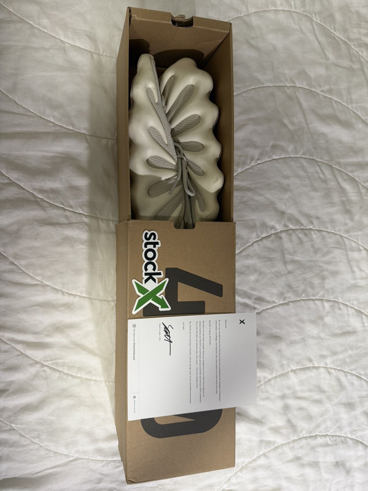 Yeezy Men’s Size 10 U.S. adidas Yeezy 450 Cloud White Sneakers Size US 10 / EU 43 - 16 Thumbnail