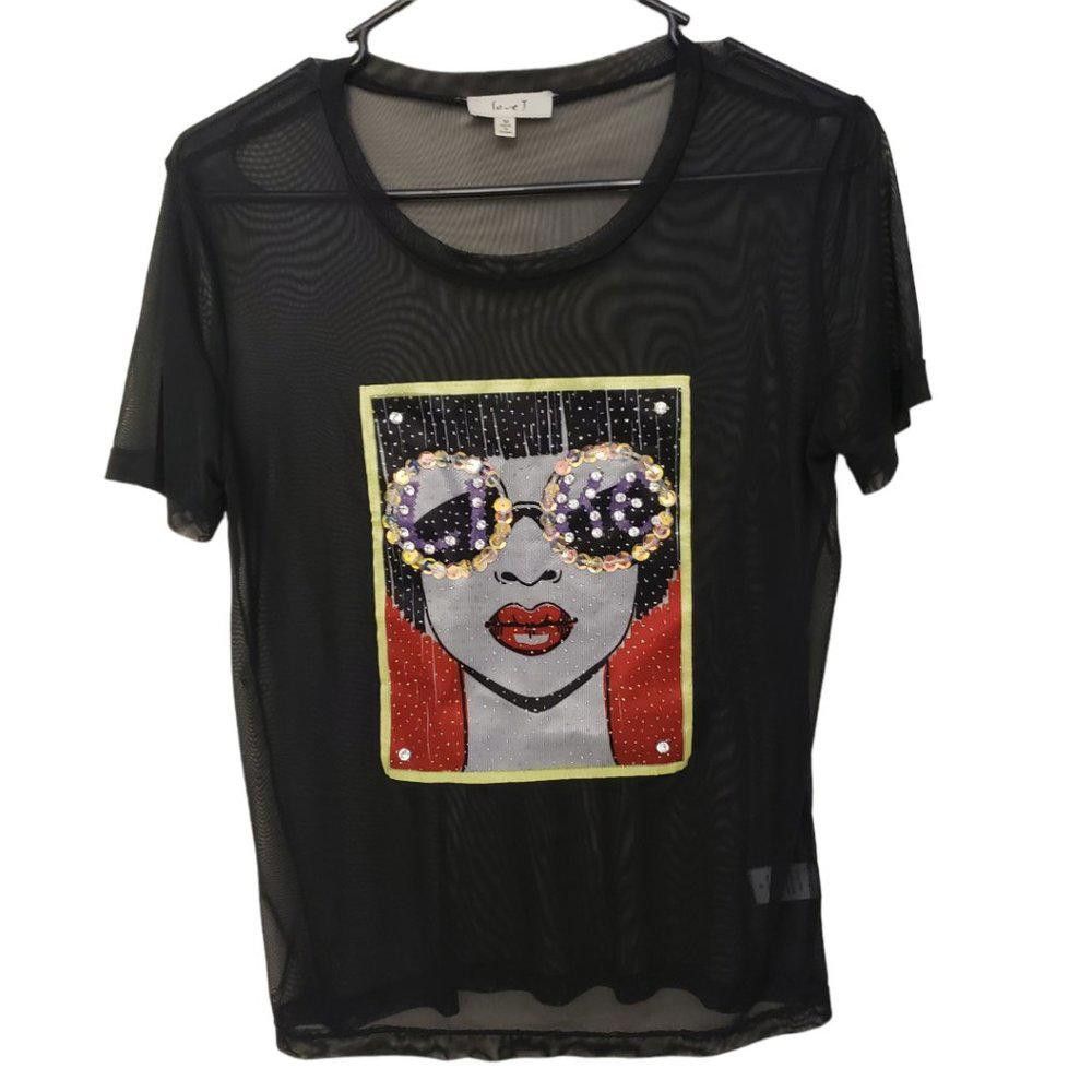 Designer CT225 Love J T-Shirt with Artwork-Lady in Sunglasses M Size M / US 6-8 / IT 42-44 - 1 Thumbnail
