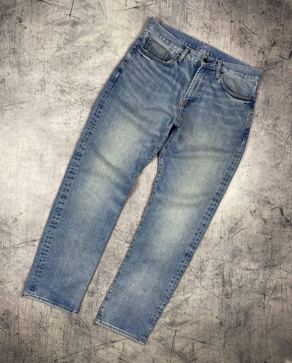 Carhartt Carhartt WIP Pontiac Pant Jeans Light Used Wash Straight Fit Size US 32 / EU 48 - 13 Thumbnail