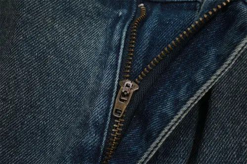Japanese Brand Men's hip-hop trendy English letter printed cargo jeans Size US 32 / EU 48 - 3 Thumbnail