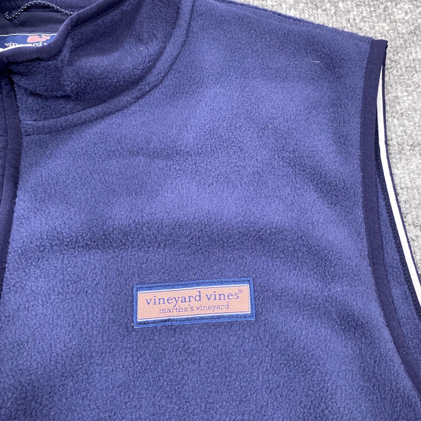 Vineyard Vines Vineyard Vines Sweater Vest Mens Large Blue Full Zip Fleece Mock Neck Logo Size US L / EU 52-54 / 3 - 2 Thumbnail