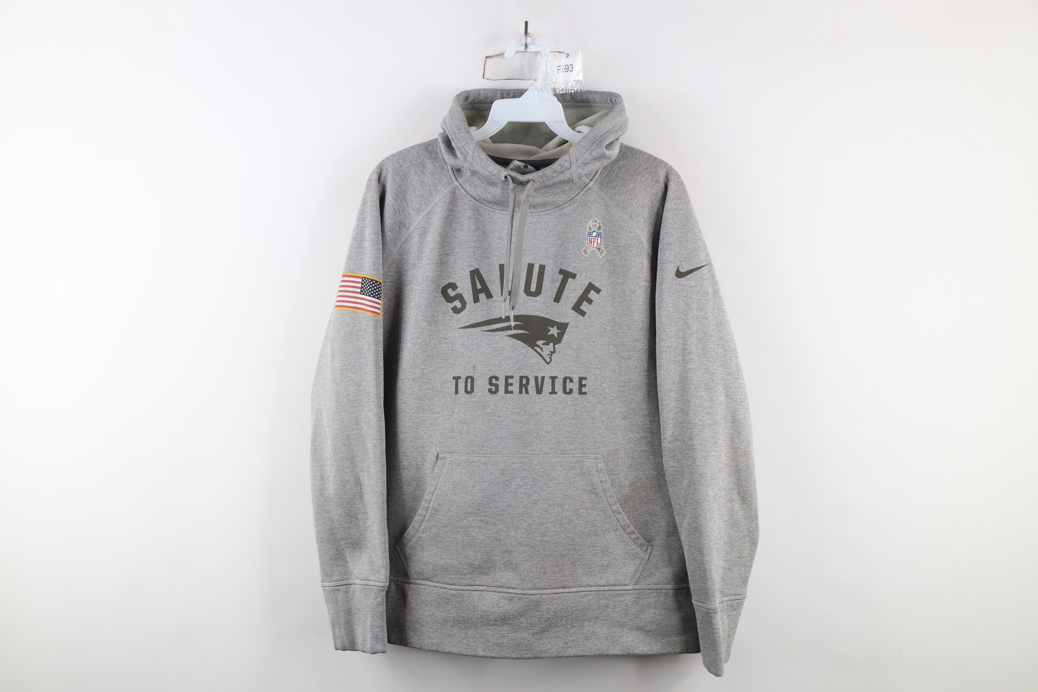 Nike × Vintage Nike Service New England Patriots Football Hoodie Sweatshirt Size XL / US 12-14 / IT 48-50 - 1 Thumbnail
