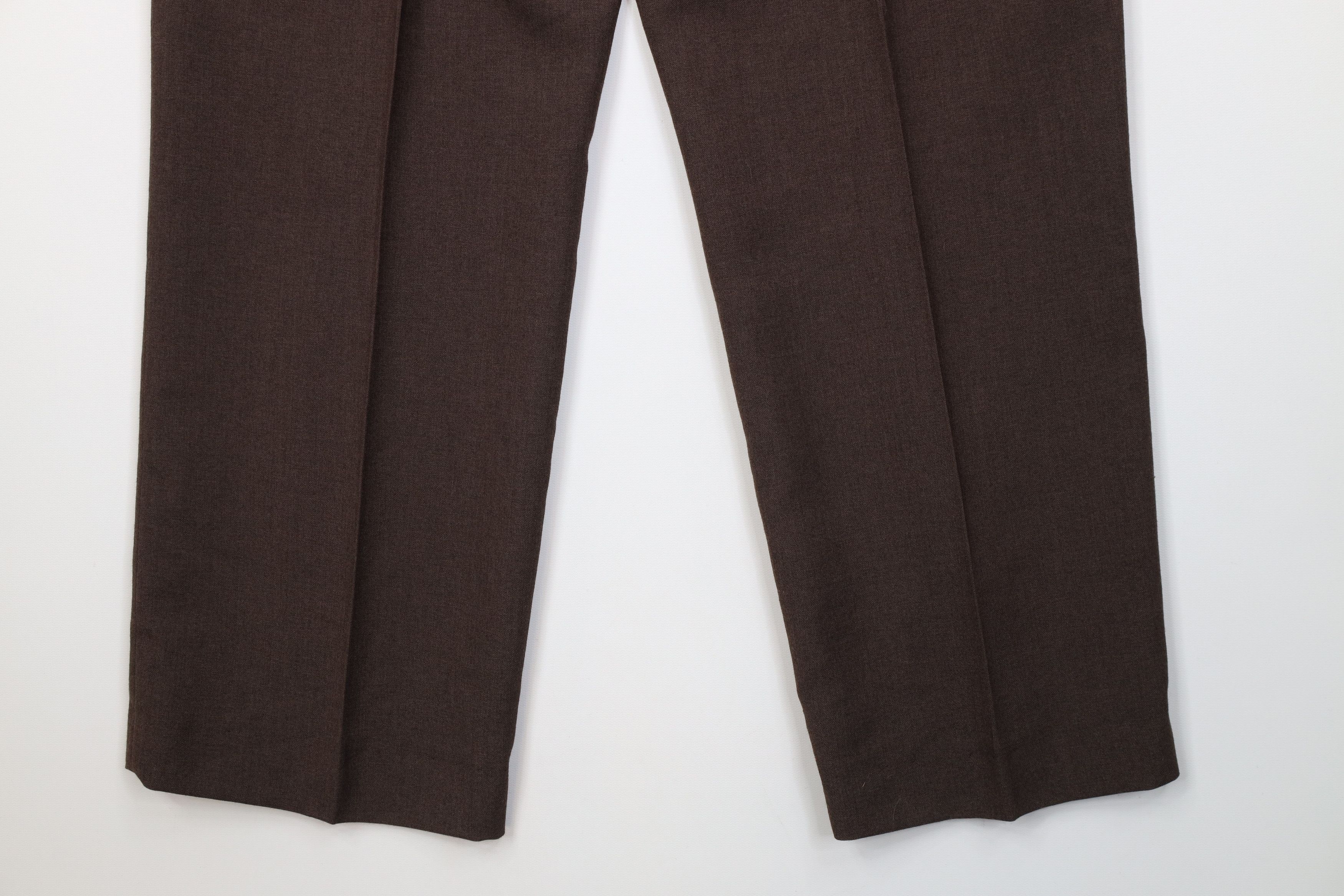 Vintage Vintage 90s Streetwear Wool Blend Wide Leg Chino Pants Brown Size US 32 / EU 48 - 12 Thumbnail