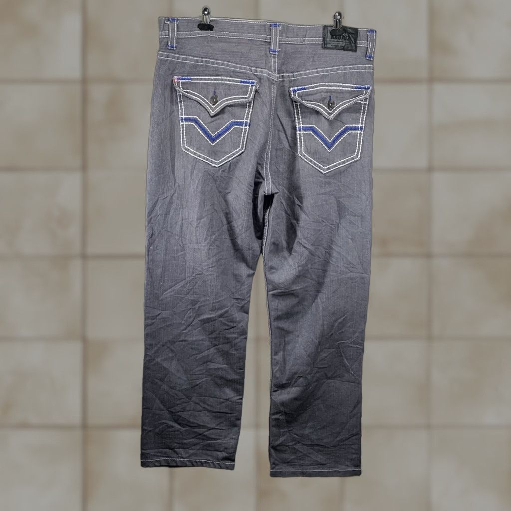 Vintage VINTAGE KB8782 Baggy Jeans Mens 40x29 Gray Y2K Embroidered Wide-Leg Grunge 90s Size US 42 / EU 58 - 1 Thumbnail